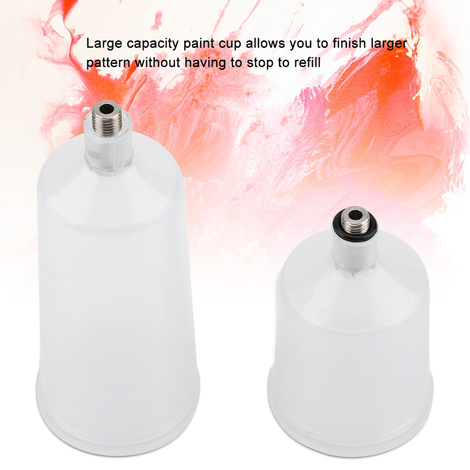 Farbspritzpistole, 2-teiliger Farbbehälter, Schnellkupplung, Airbrush-becher, Kunststoffzubehör, Anpassungsfähig Und Praktisch.