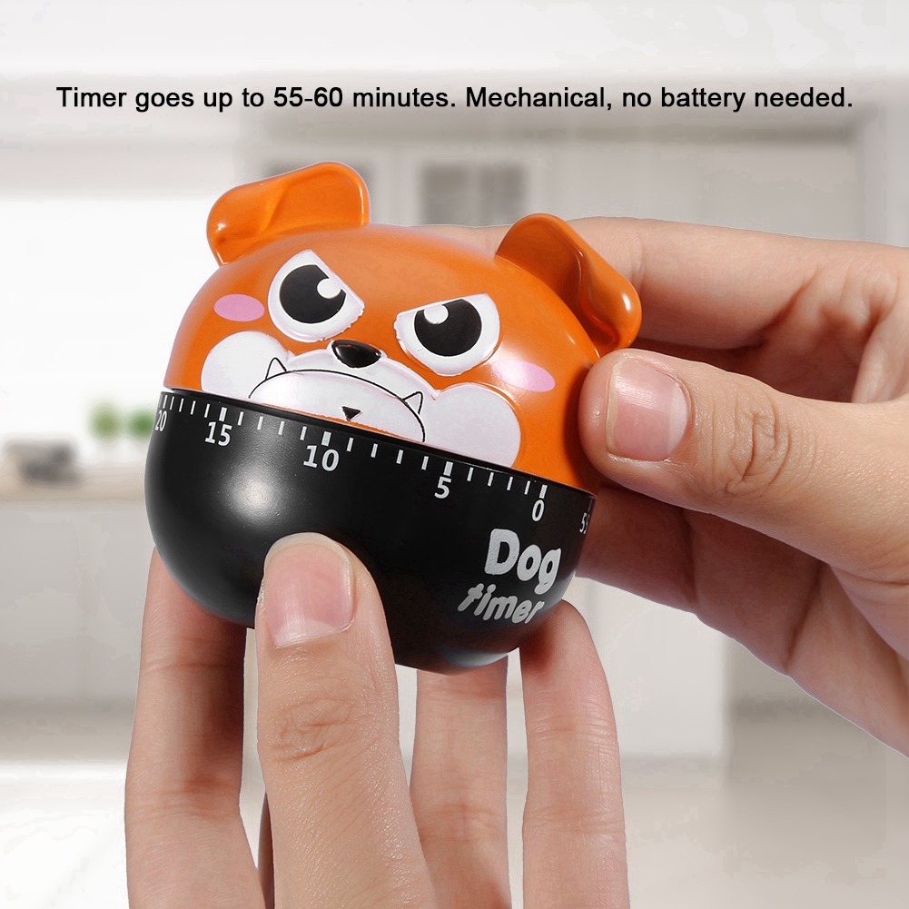 Niedlicher Mechanischer Küchentimer In Hundeform, Manueller Zähler Für Kocherinnerungen, Wohnaccessoire, Braun