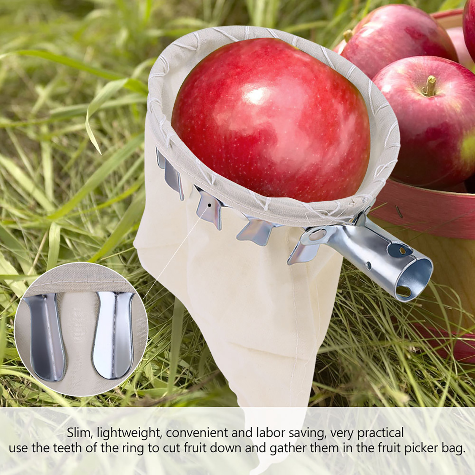 Obstpflückkörbe, Apfelpflückkopf, Erntegerät Mit Sensor, Gartenzubehör Zum Pflücken Von Äpfeln Und Obst.