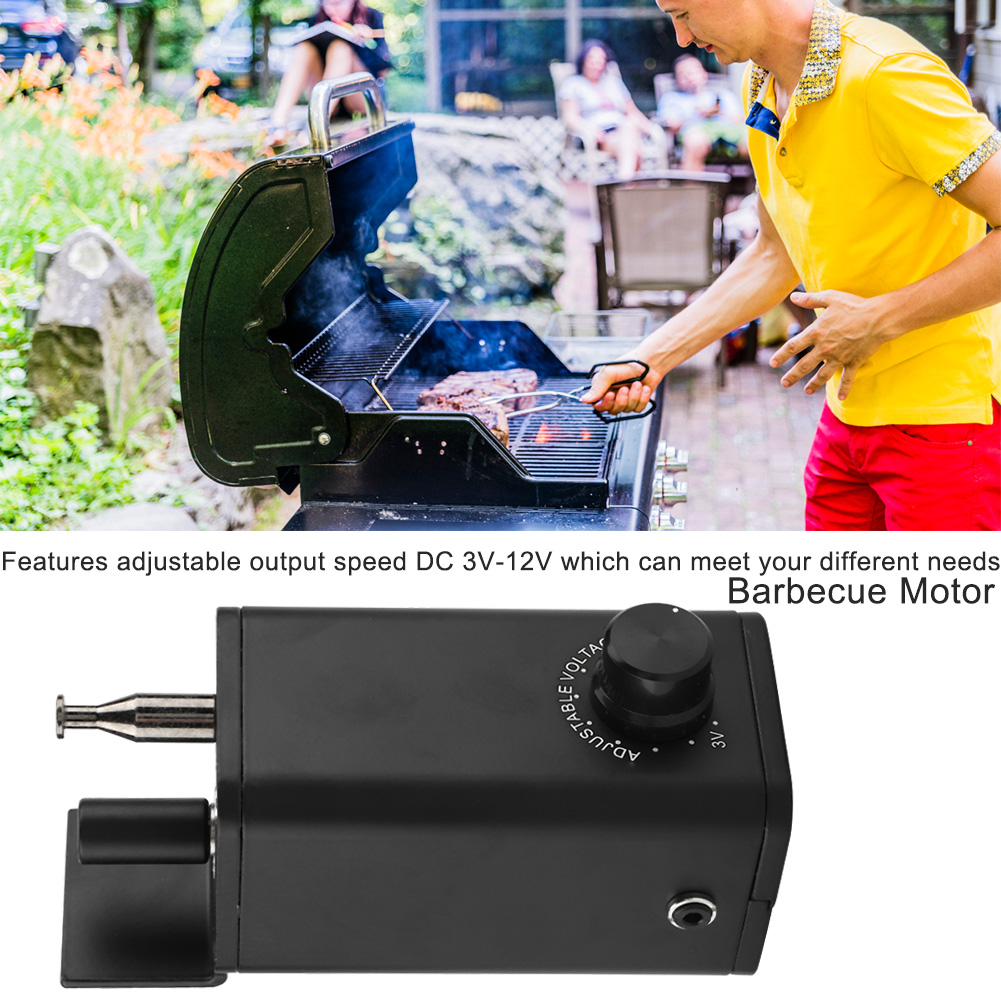 Grillspieß Mit Einstellbarem 3-12v Gleichstrommotor, Grillzubehör Mit 220v Eu-stecker, Drehspieß Für Grillspieße