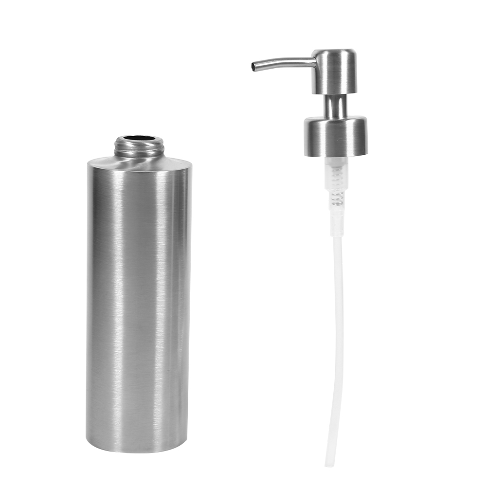 Wandmontierter Seifenspender Aus Edelstahl (350 Ml), Shampoo-box Für Küchen- Und Badezimmerwaschbecken, Flüssigseifenbehälter, Dosierpumpe.