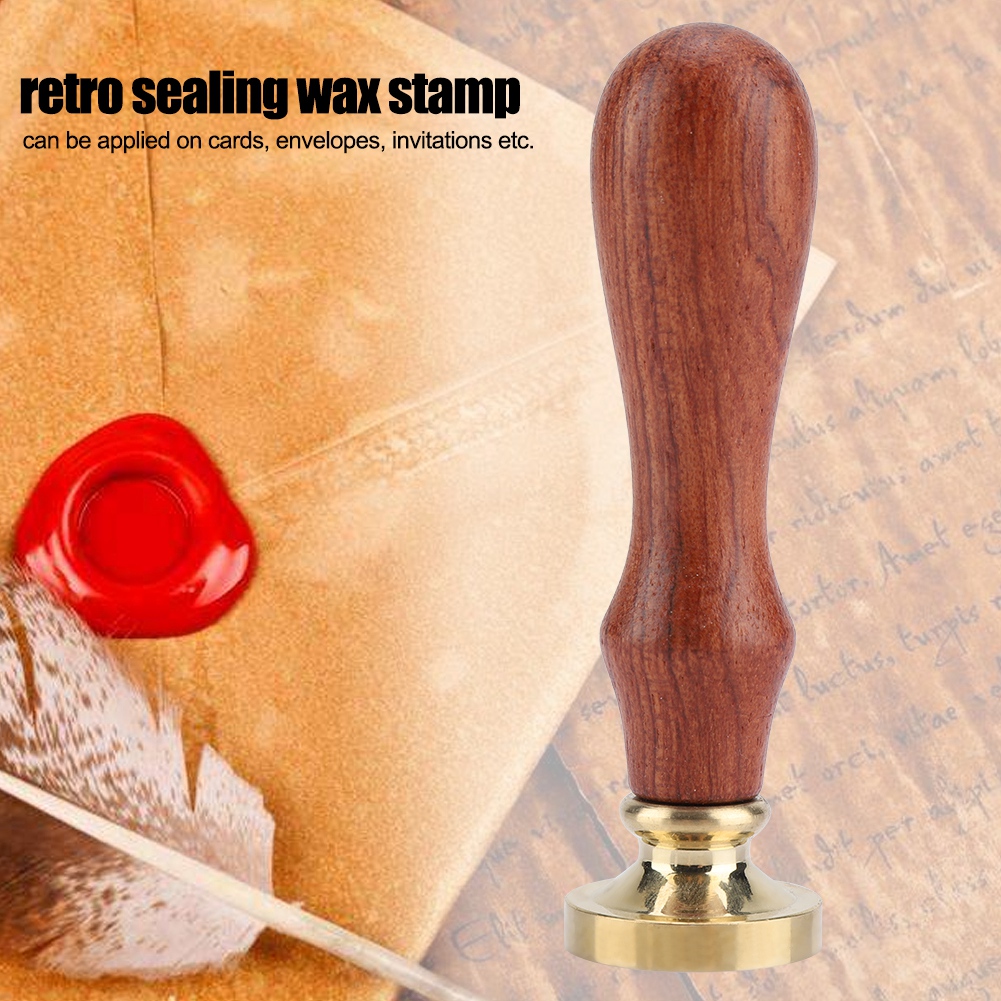 Packung Mit 1 Retro-siegelwachsstift Aus Holz, Klassischer Stempel Für Hochzeitseinladungskarten (203)
