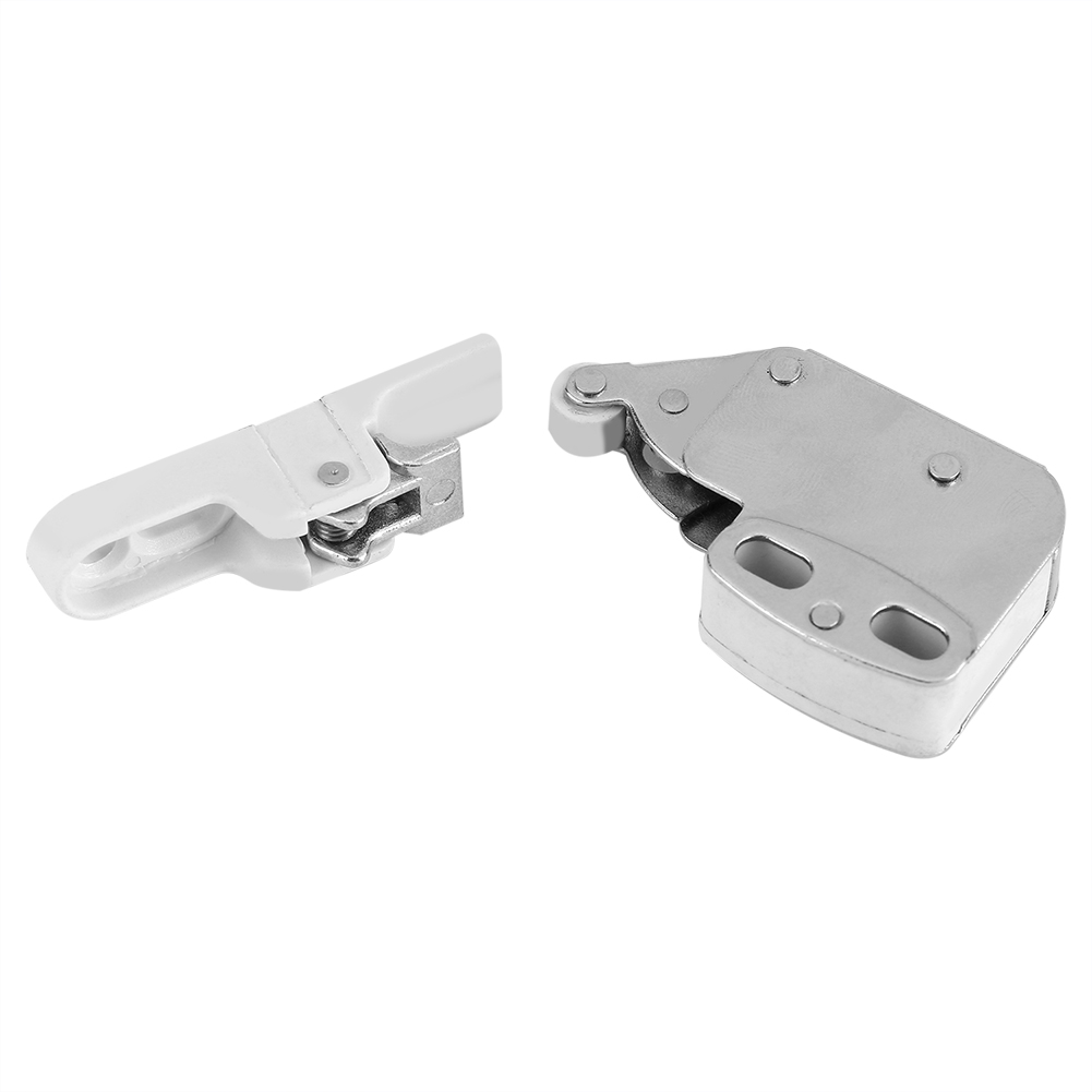 Berührungsempfindlicher Push-to-open-verschluss Für Schränke, Griffloser Türverschluss, Soft-close-mechanismus, Für Schubladen Und Küchenmöbel, 2er-set, Weiß, 32 Mm