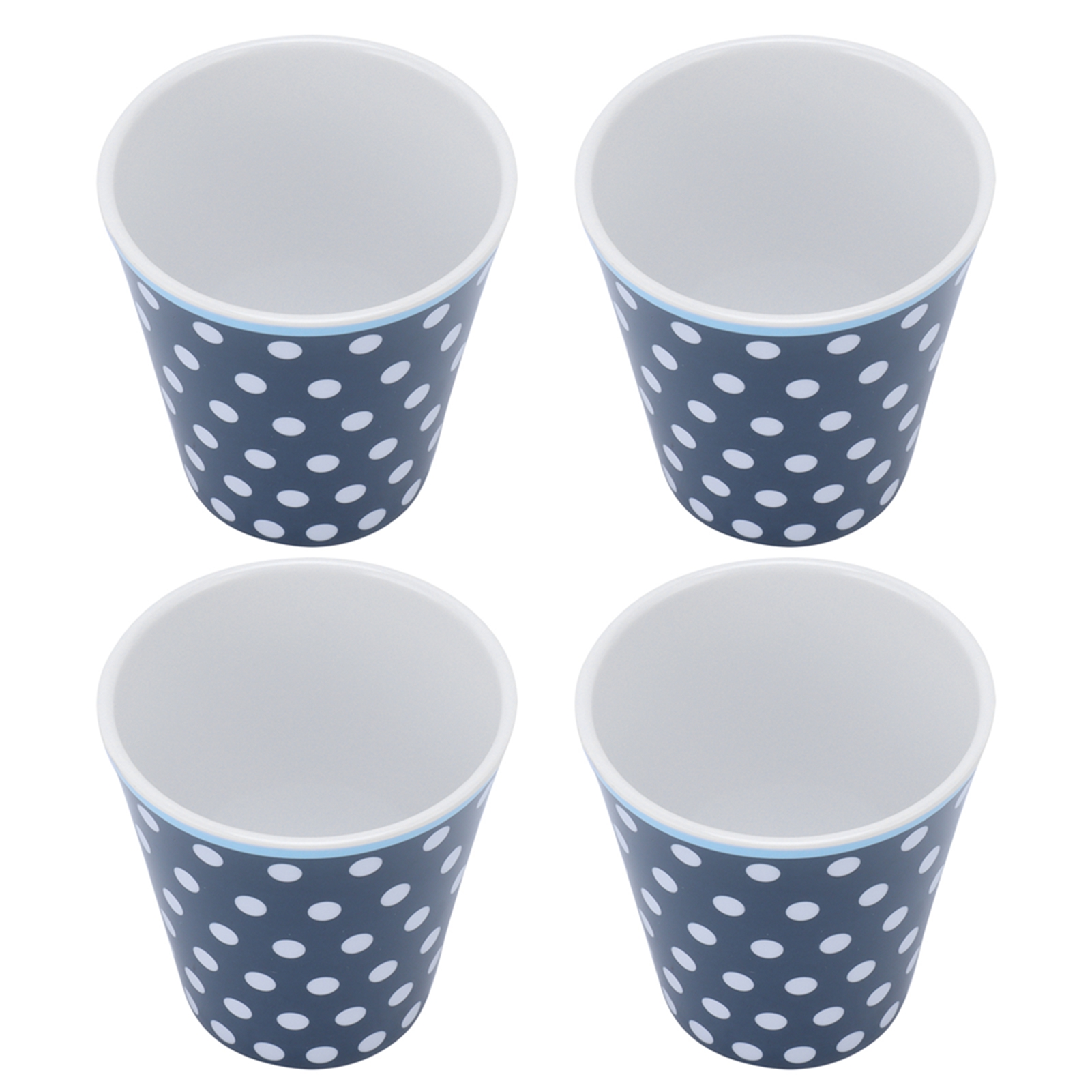 Set Aus 4 Melaminbechern Mit Porzellanähnlicher Oberfläche, Bezaubernde Becher Für Getränke, Ideal Für Zuhause, Studenten Und Schulfeste.