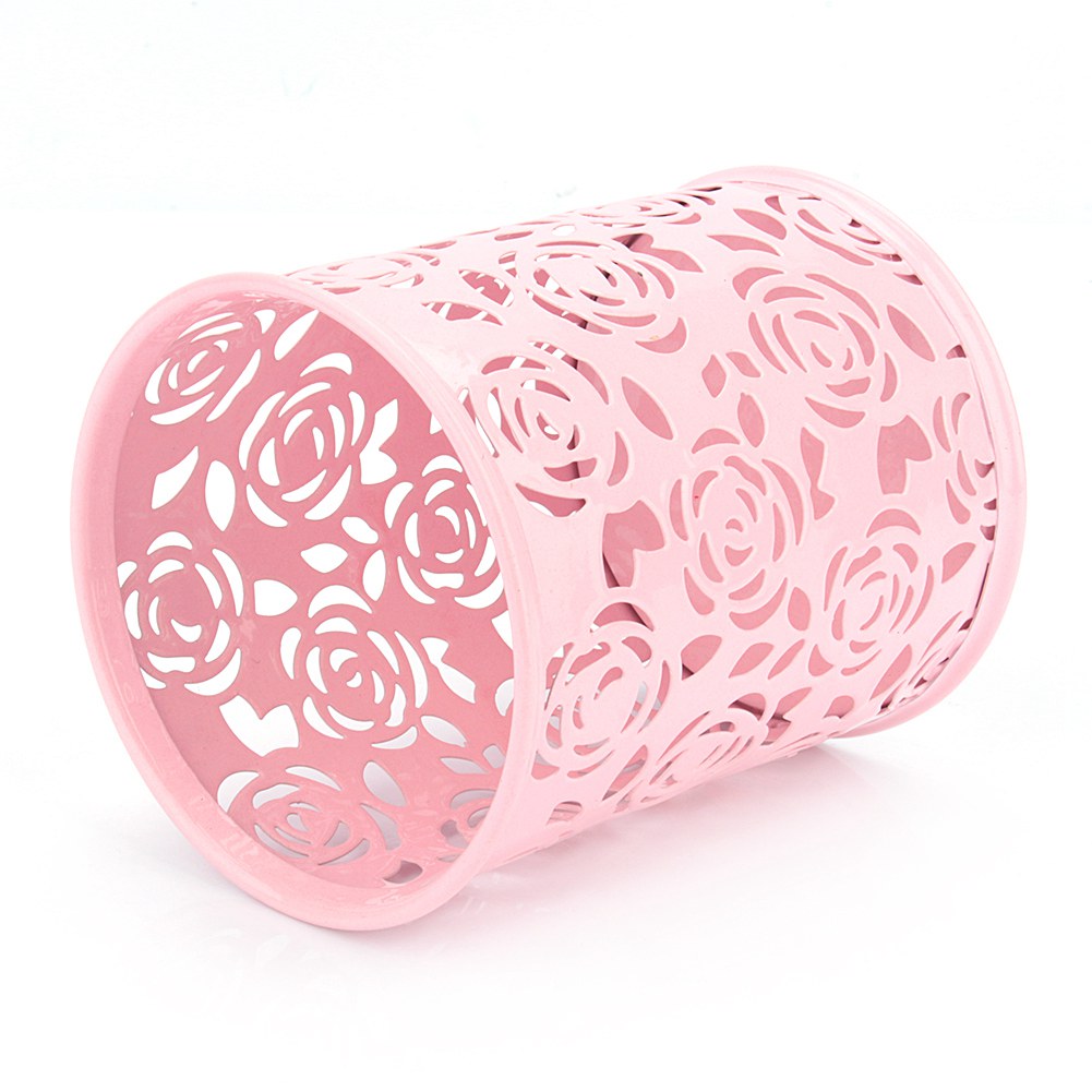 Schreibtisch-stiftehalter Mit Rosa Blumenmuster, Stifte- Und Bleistiftaufbewahrung, Schreibtisch-organizer, Einzelpackung