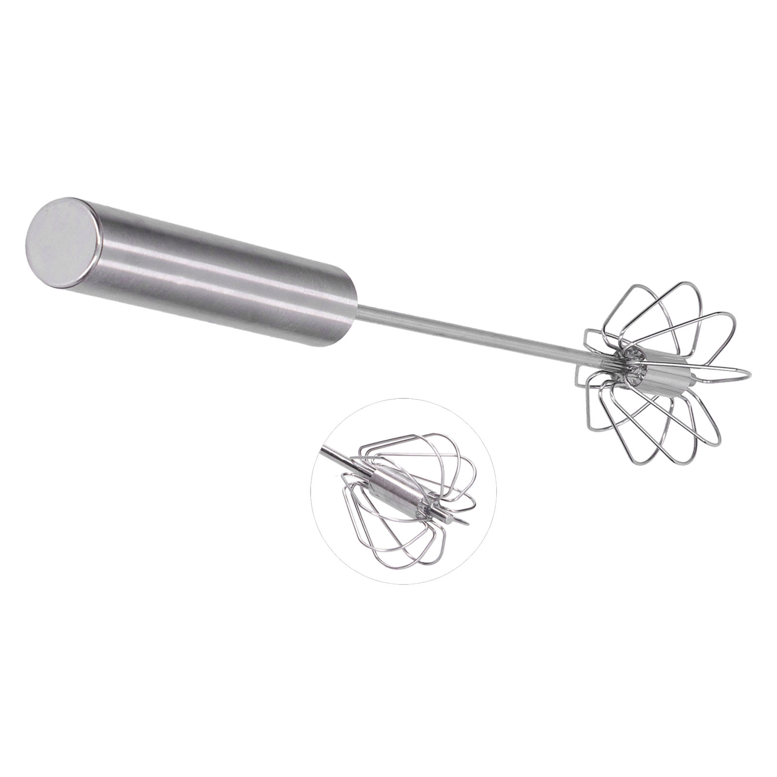 35 Cm Langer Schneebesen Aus Edelstahl, Halbautomatischer Küchenmixer, Eiermixer Für Den Haushalt, Robustes Backutensil