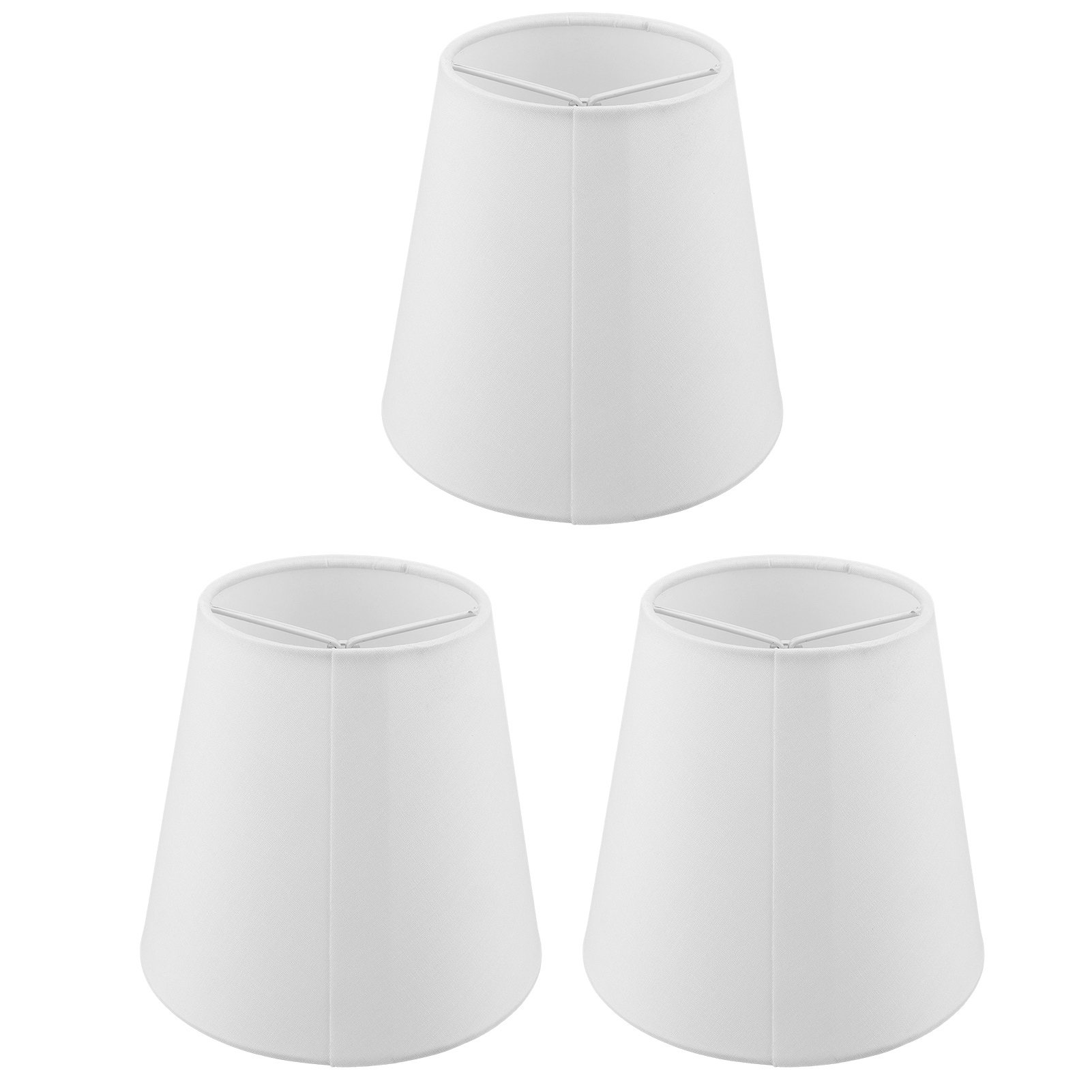 Moderner Europäischer Stofflampenschirm, 3er-set, E14-klemmfassung, Ideal Für Kerzenleuchter, Zeitgenössischer Stil, Elegant Und Warm.