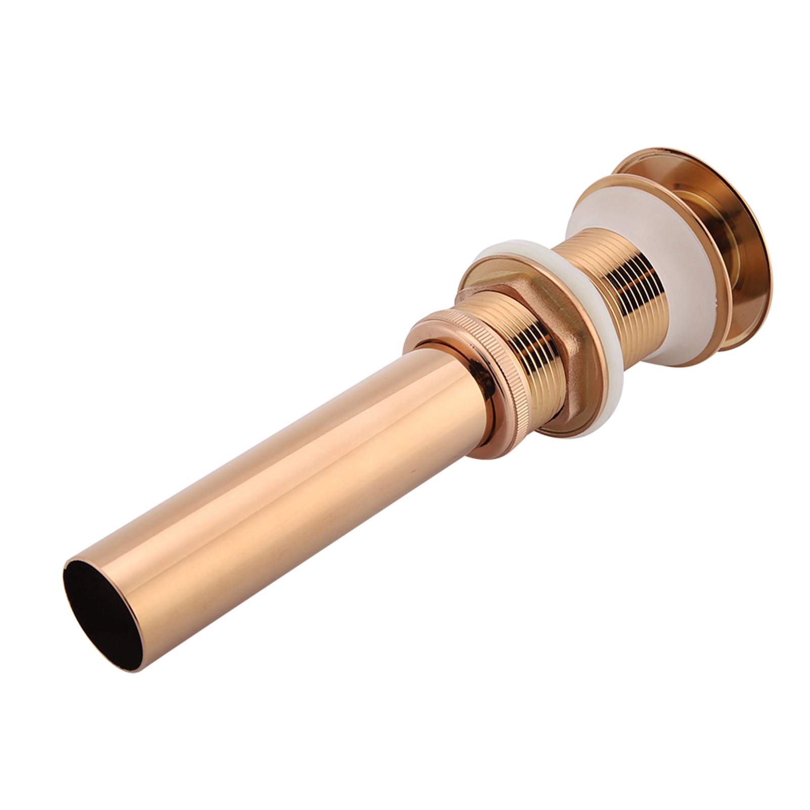 Messing-armaturenset G1/4, Ablaufgarnitur Für Waschbecken Ohne Überlauf, Roségold, Komplettset