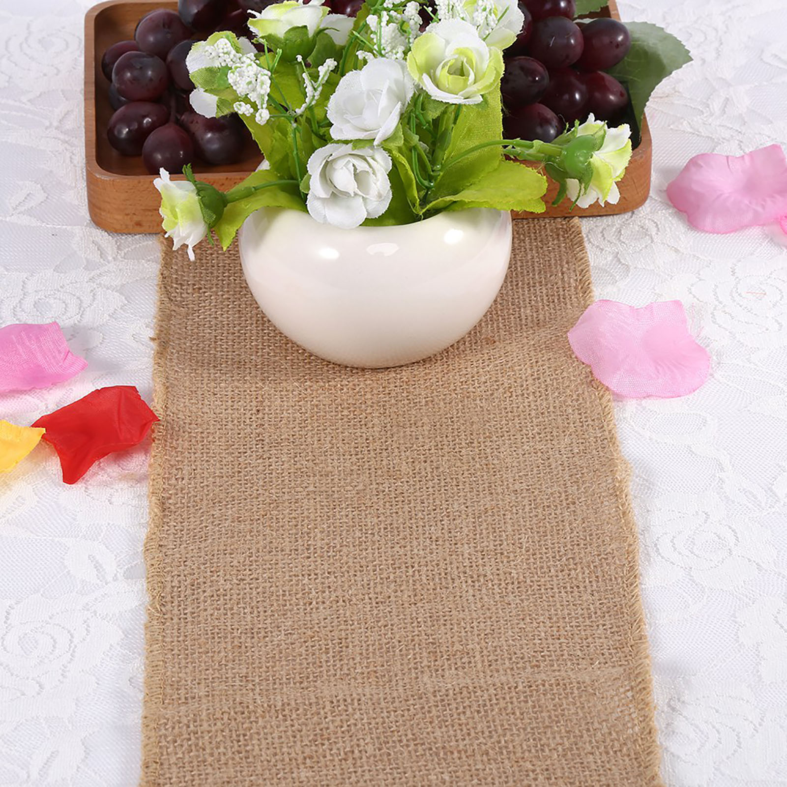 Rustikales Tischset Aus Natürlichem Juteband, Handgefertigt, Für Stühle, Hochzeiten, Partys, 15 X 500 Cm