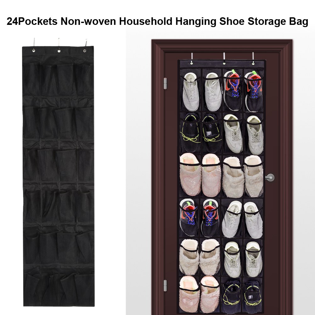Wandorganizer Aus Vliesstoff Mit 24 Fächern Für Schuhe, Zum Aufhängen Über Der Tür, Platzsparend, Praktisches Regal