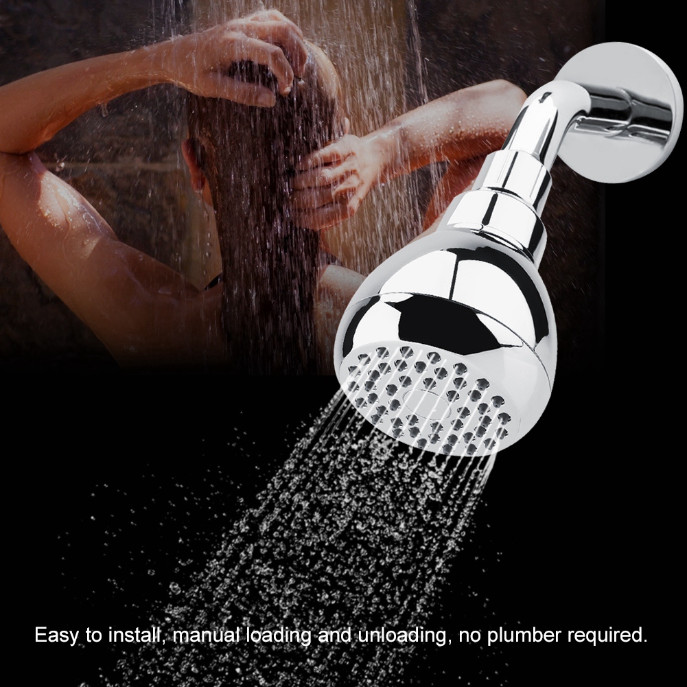 Verchromte Handbrause, Amerikanischer Kompaktduschkopf, Sparsamer Strahl, Chromoberfläche, Für Badezimmer, Reduzierter Wasserdurchfluss.