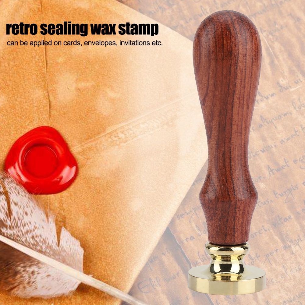 Set Mit 1 Retro-siegelwachsstab Aus Holz, Klassischer Stempel Für Hochzeitseinladungskarten (039)