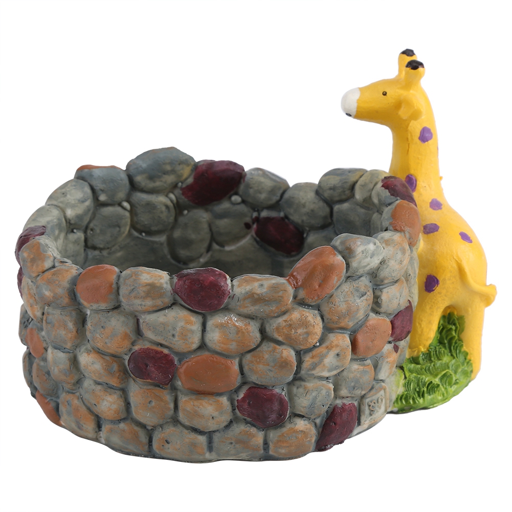 Giraffenförmiger Pflanztopf Aus Kunstharz Für Sukkulenten, Dekorativer Korb Für Kräuter Und Blumen, Dekoration Für Haus Und Garten, 1er-set