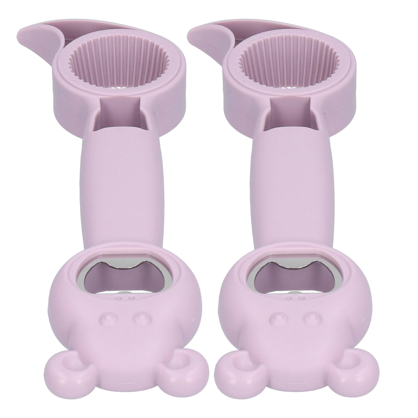 Tragbarer, Universeller 4-in-1-dosenöffner (2er-pack), Flaschen- Und Dosenöffner, Lila, Praktisches Küchengerät Für Getränke Und Konserven