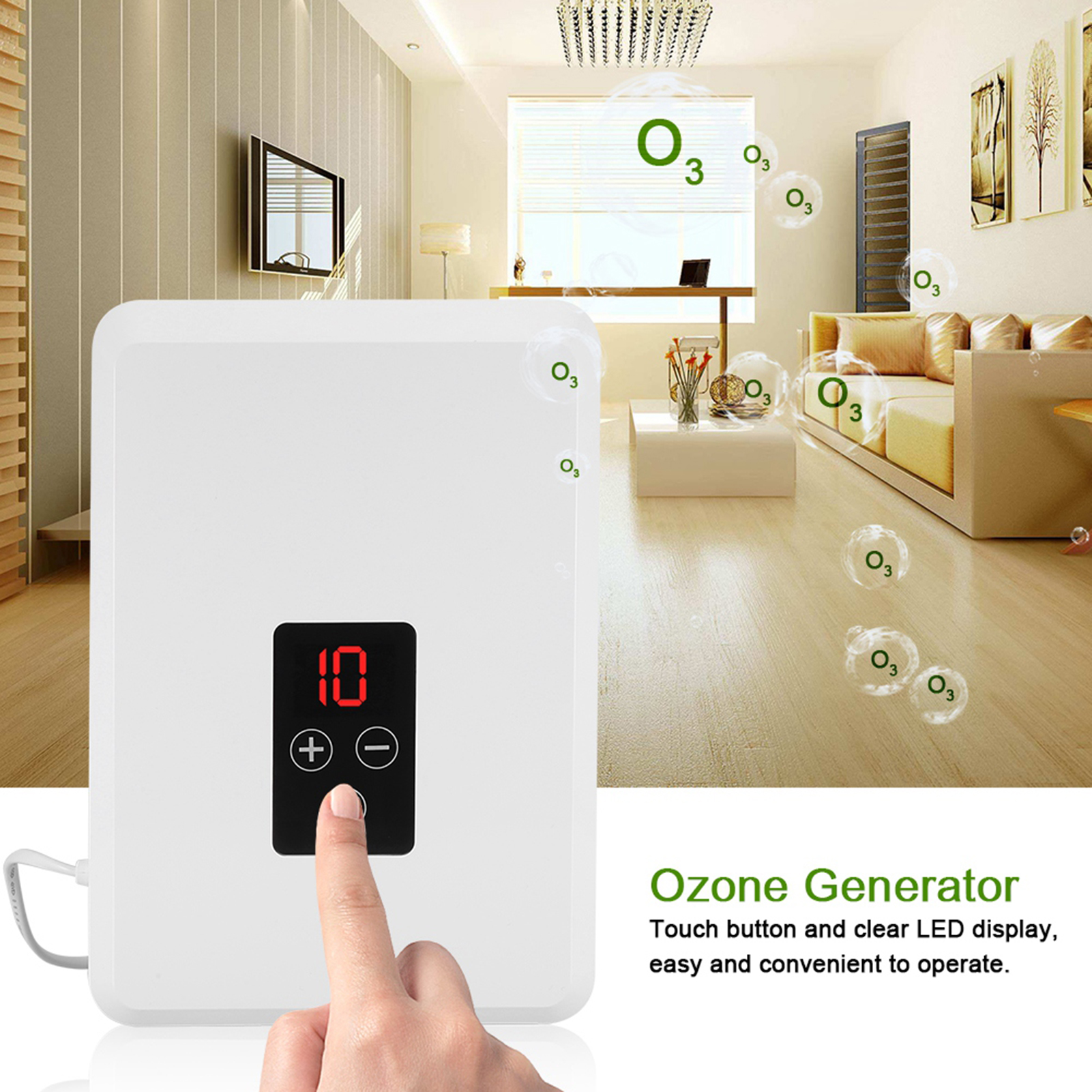 Ozongenerator, Luft- Und Wasserreiniger, Obst- Und Gemüsesterilisator, Ozonisator Für Den Hausgebrauch (eu-stecker)