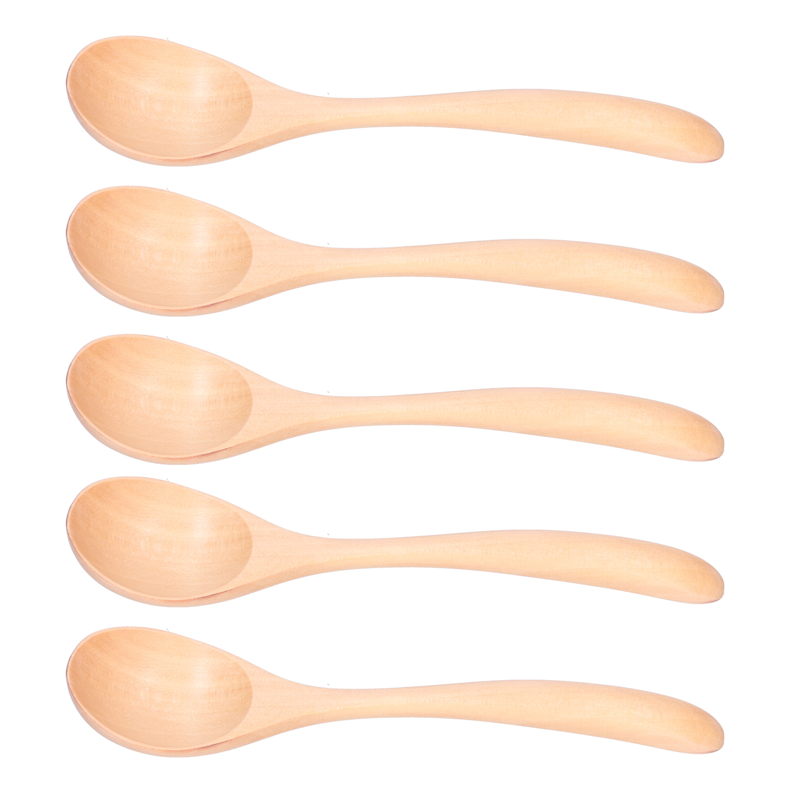 Suppenlöffel Aus Holz Mit Langem Griff, 5-teiliges Set, Robustes Küchenutensil Für Zuhause, Restaurant, Kochen Und Tischservice.
