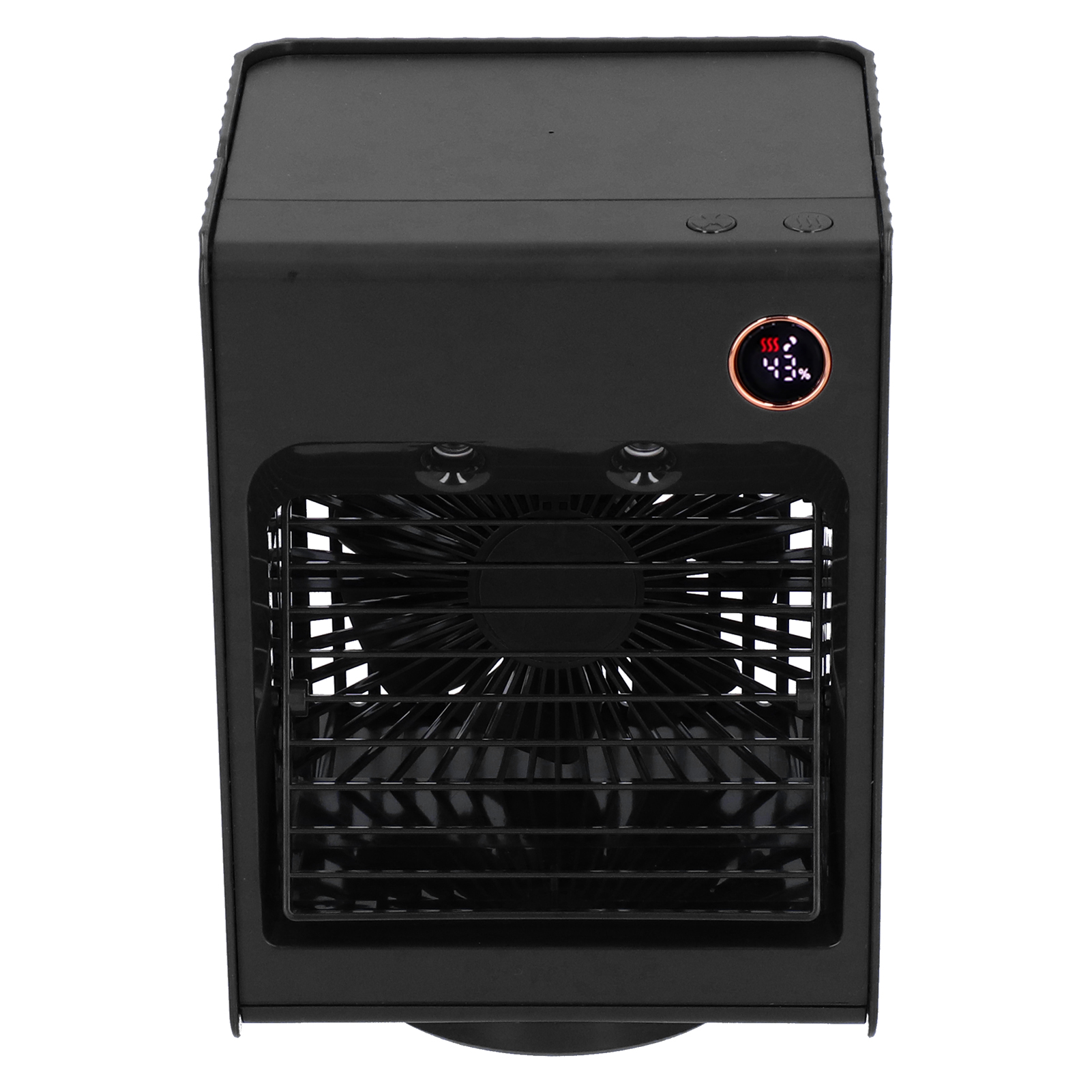 2-in-1-tischventilator Mit Oszillierender Nebelfunktion, Licht, Usb-aufladbar, Luftkühler Für Zuhause, Schwarz