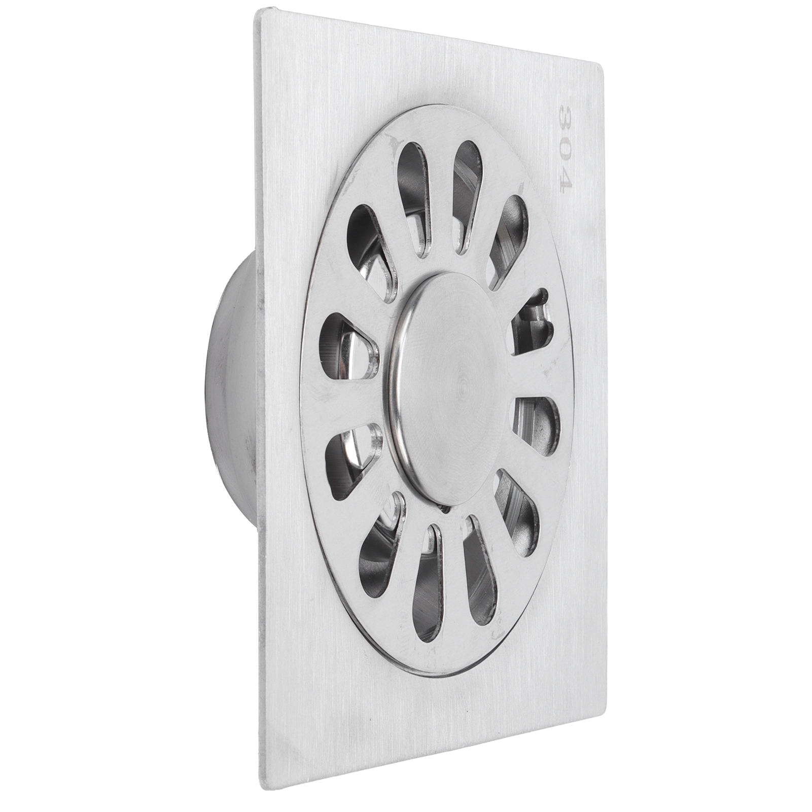 Quadratischer Duschablauf 10x10cm Aus Edelstahl 304, 2er-set, Für Bad- Und Küchenbodenentwässerung, Robuster, Rutschfester Rost
