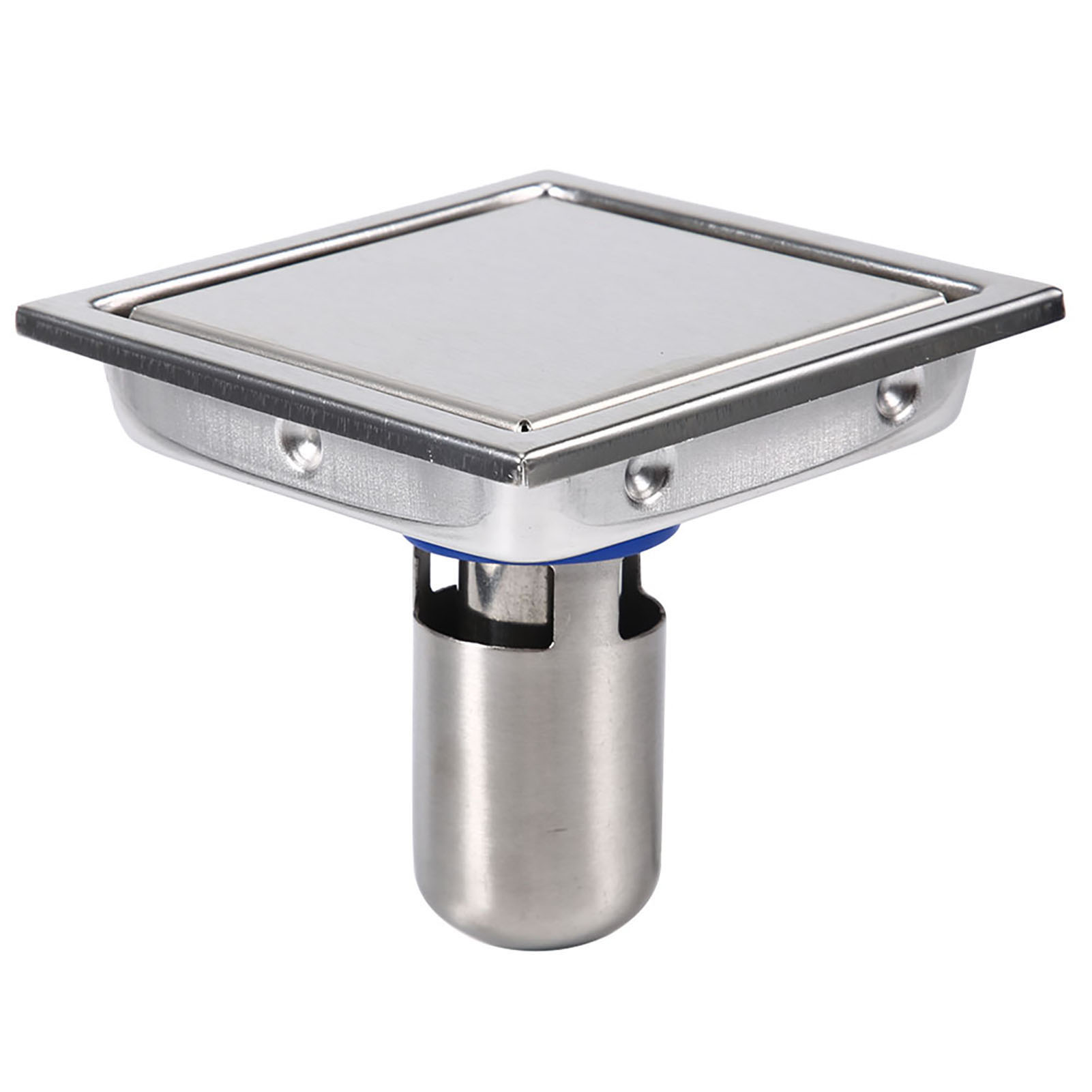 Quadratischer Duschablaufrost Aus Edelstahl 304, 110 X 110 Mm, Robuster Bodenfilter, Gebürstete Oberfläche, Geeignet Für Badezimmer.