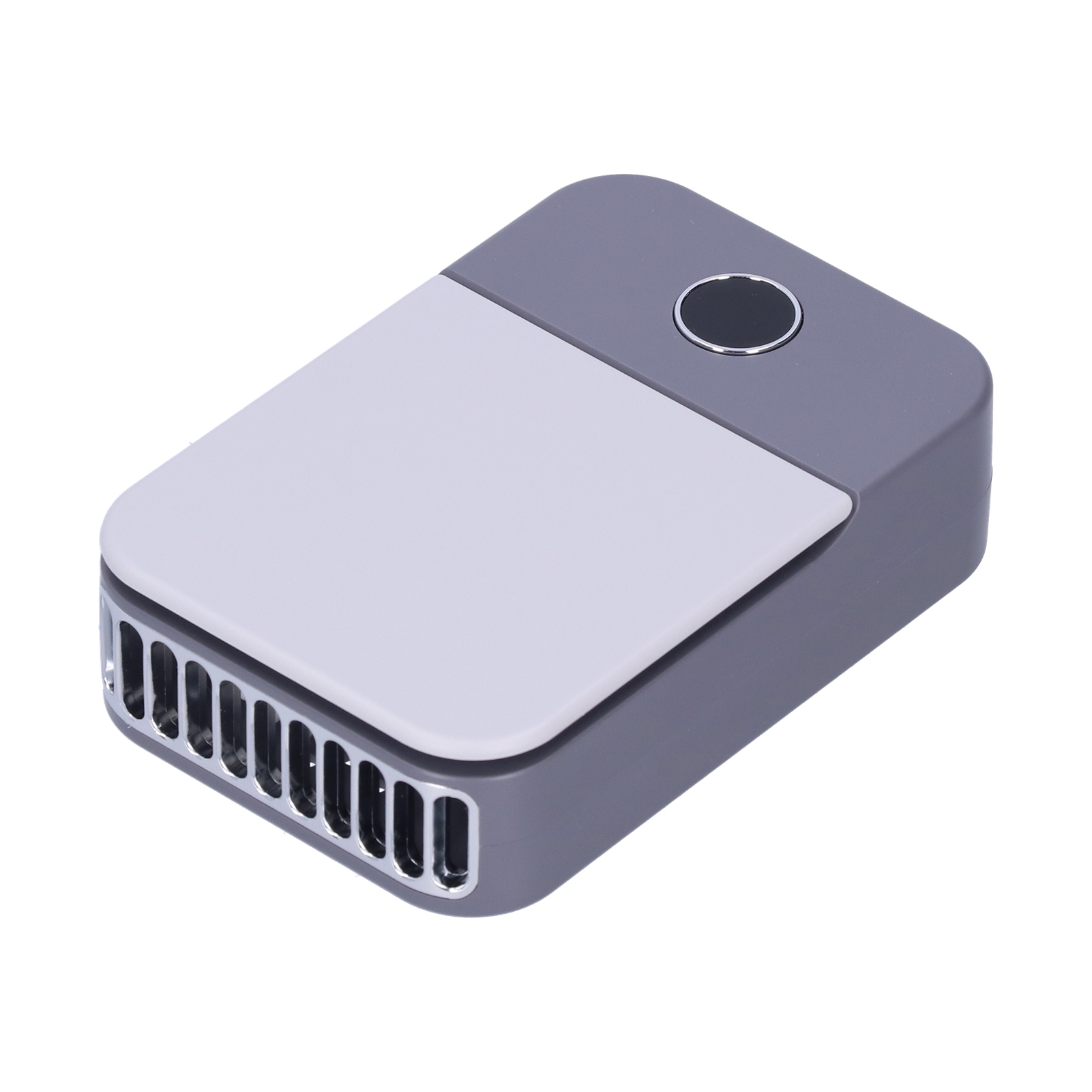 Tragbarer, Per Usb Aufladbarer Ventilator Mit Led-digitalanzeige, Kabellos, Zum Umhängen, Marineblau, Für Den Innen- Und Außenbereich