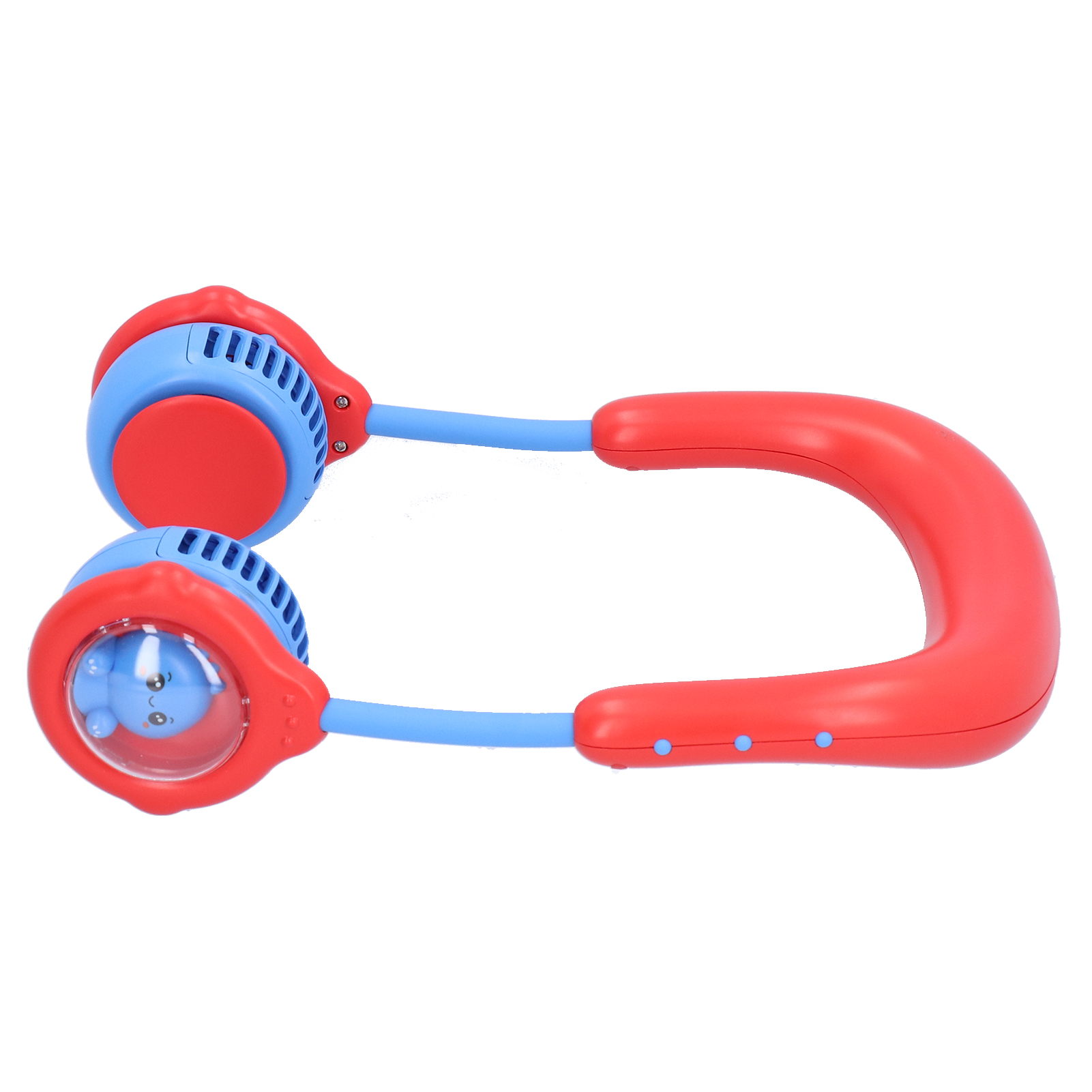Tragbarer Nackenventilator Für Kinder, Mini-usb-wiederaufladbarer Elektrischer Ventilator, Für Zuhause, Outdoor Und Sport, Rot