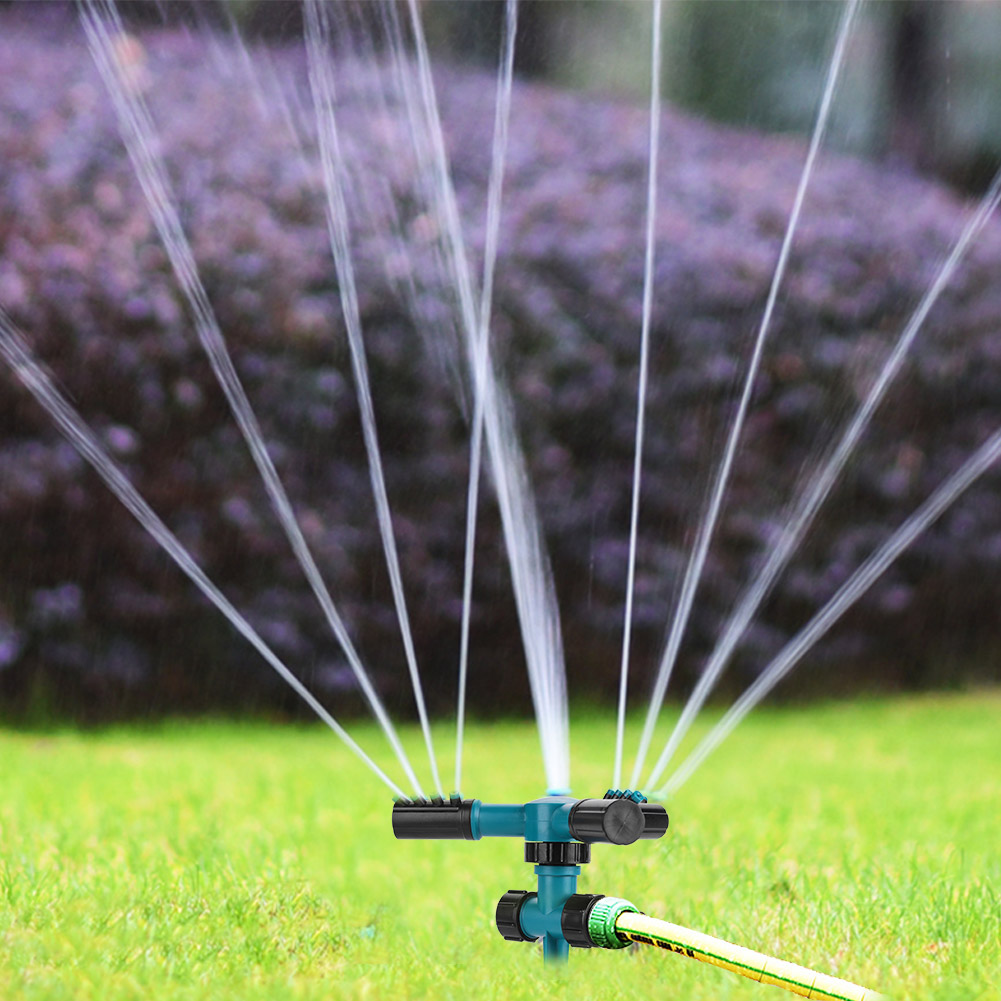 360° Drehbarer Regner Mit 3 Verstellbaren Armen, Automatisches Bewässerungsgerät Für Garten Und Rasen, Große Reichweite, Robust Und Praktisch.