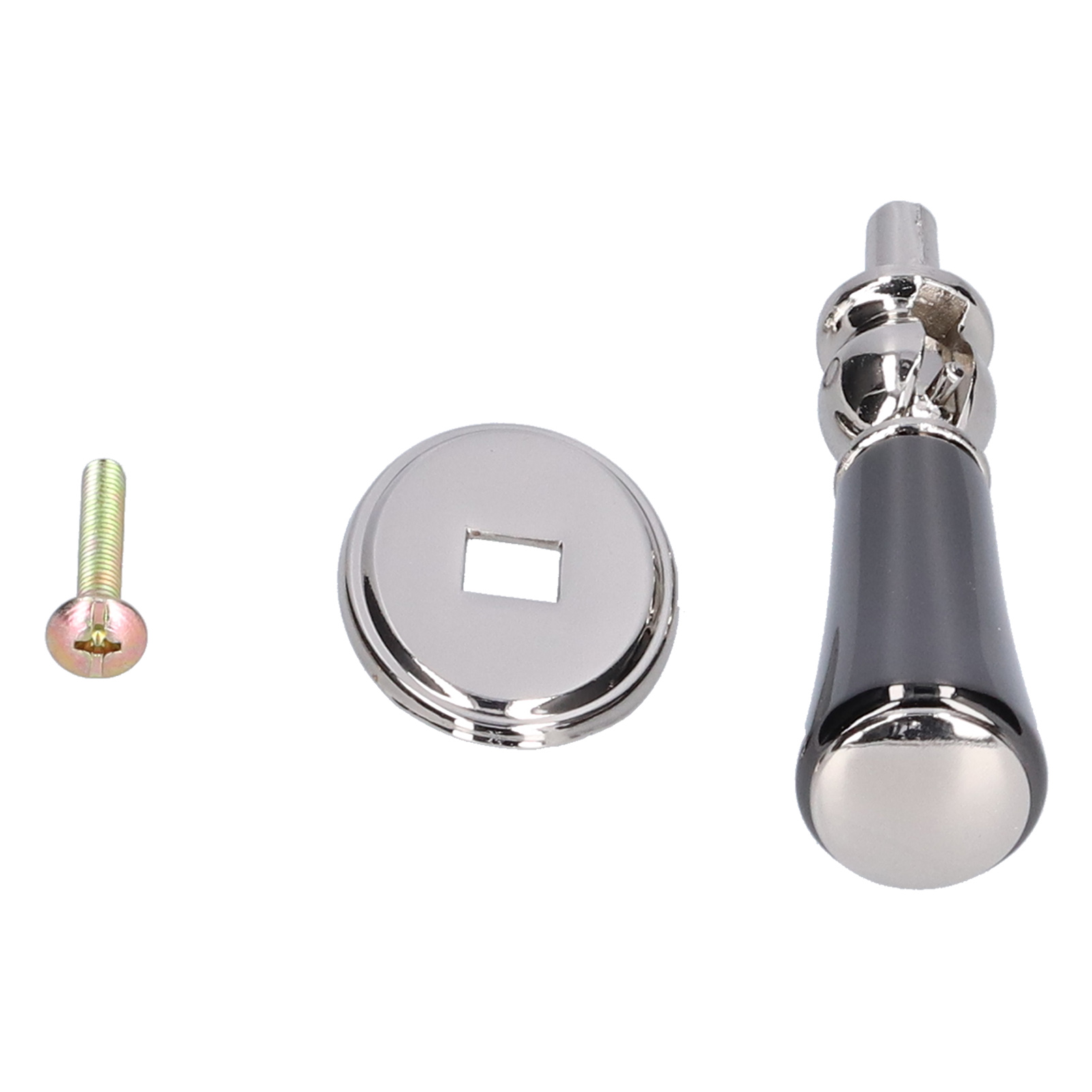 Schubladen- Und Schrankgriff, Küchenschranktürgriff, Einloch-aufhängeknopf, Metall, Modernes Design, Für Möbel Und Kommoden, 1 Stück, Oberfläche Gebürstetes Nickel, 64 Mm Lochabstand.