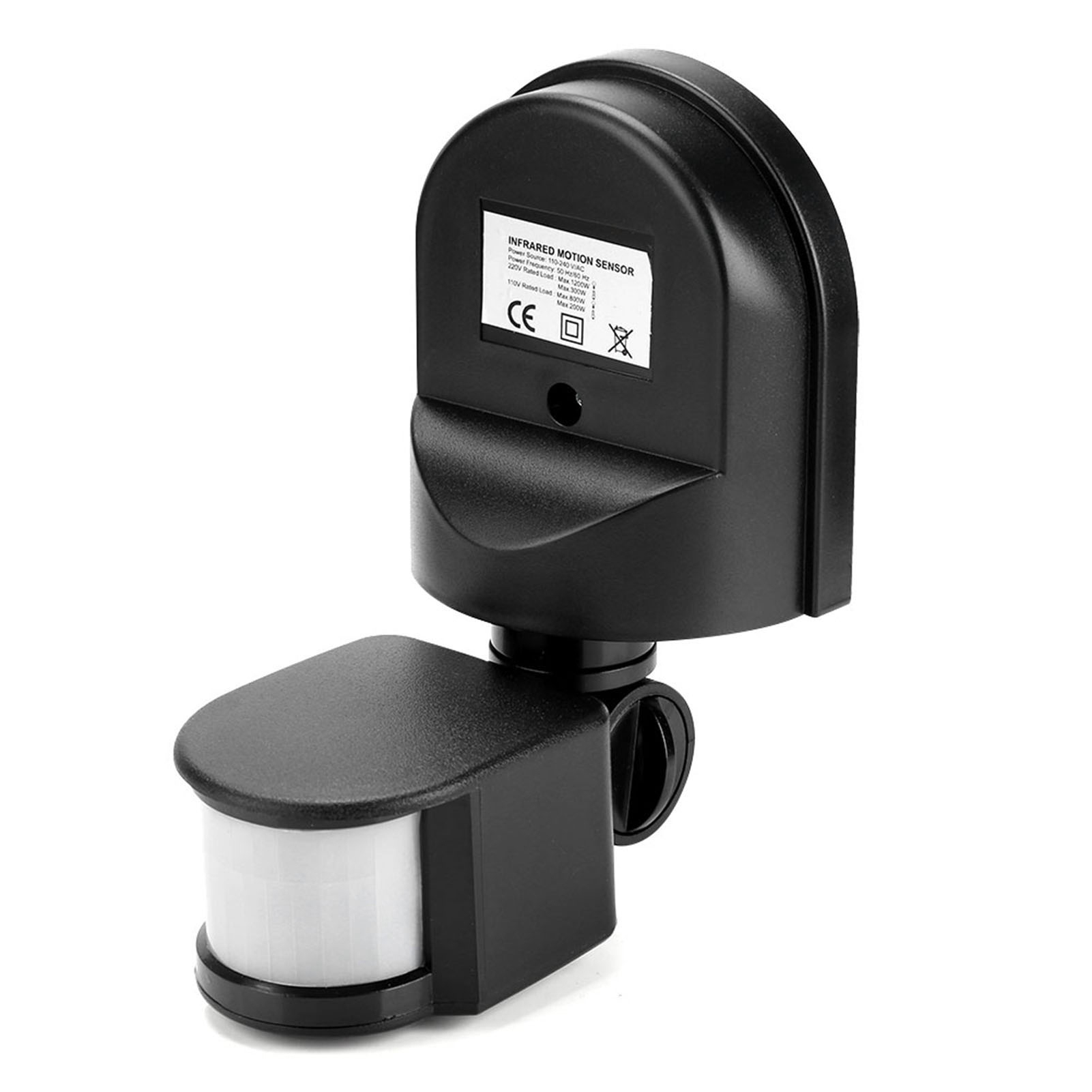 Einstellbarer Pir-infrarot-bewegungsmelder 110v-240v, Lichtschalter Mit Körpersensor, Schwarz, Energiesparmodus Für Flur Und Eingangsbereich