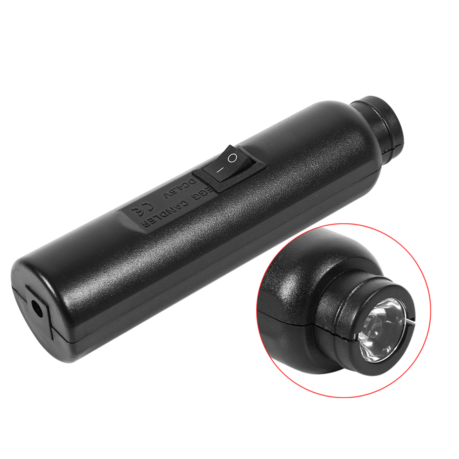 Tragbare Schwarze Led-brutkasten-spiegellampe, Superheller Eierprüfer, 1 Stück, Eu-stecker 100–240 V, Kaltlicht-eierprüfer