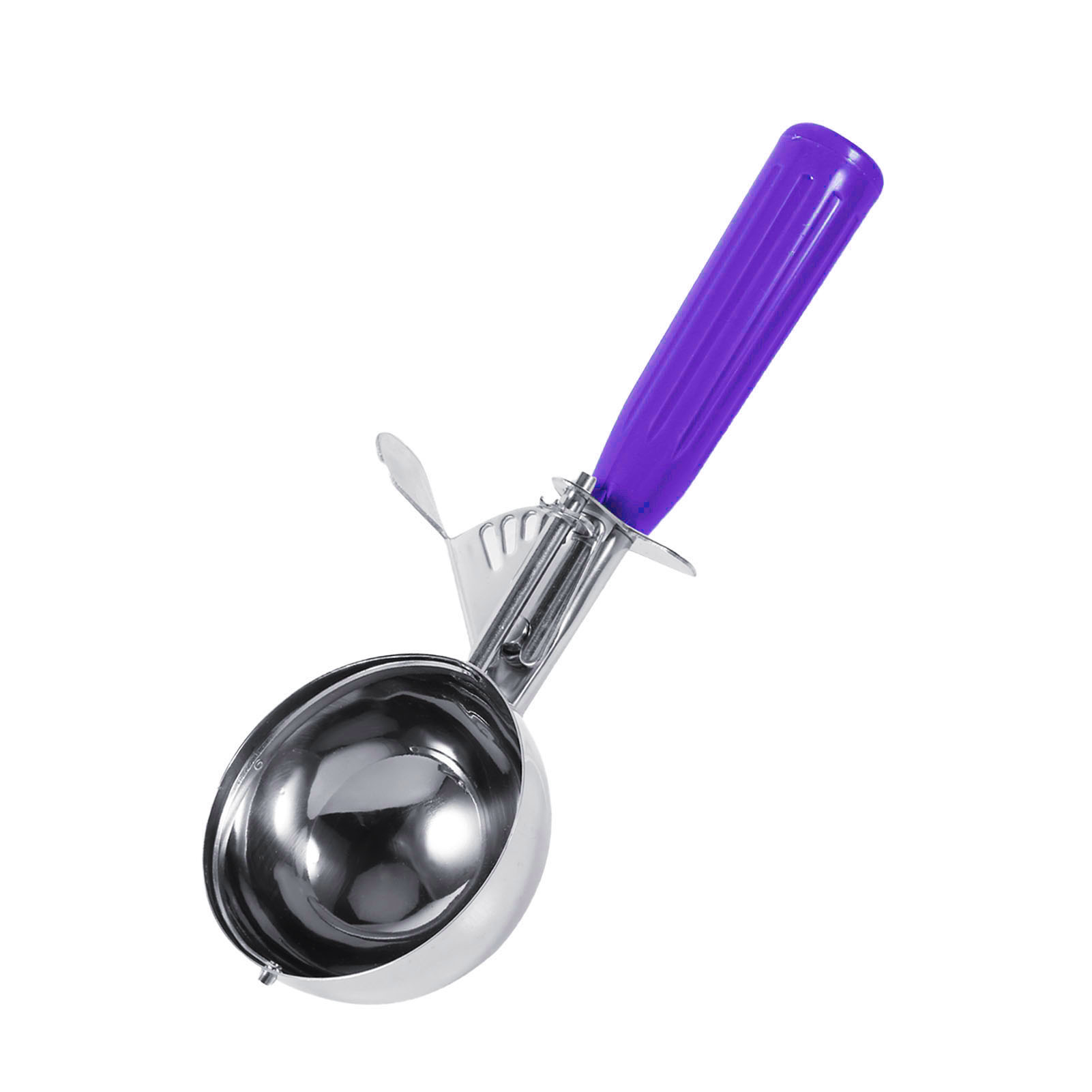 Praktischer Eis- Und Obstlöffel Aus Edelstahl Mit Kunststoffgriff, Küchenutensil, 4,2 Cm Durchmesser, Stabiler Dessertlöffel