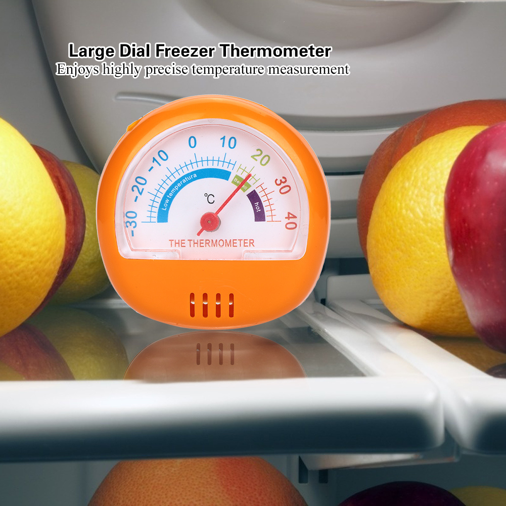 Kühlschrank- Und Gefrierschrankthermometer, Großes Gelbes Zifferblatt, Mechanisch, Präzise, Gut Ablesbar, Ideal Für Kühlschrank Und Kühlraum.