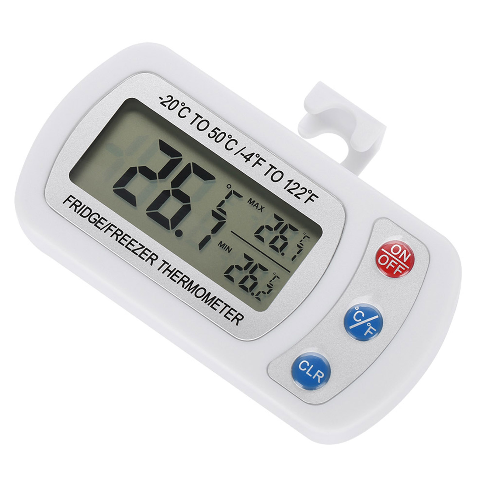 Großes Digitales Lcd-thermometer Für Kühlschrank Und Gefrierschrank, Verstellbarer Ständer Oder Wandhaken Im Lieferumfang Enthalten, Präzise Digitale Anzeige.