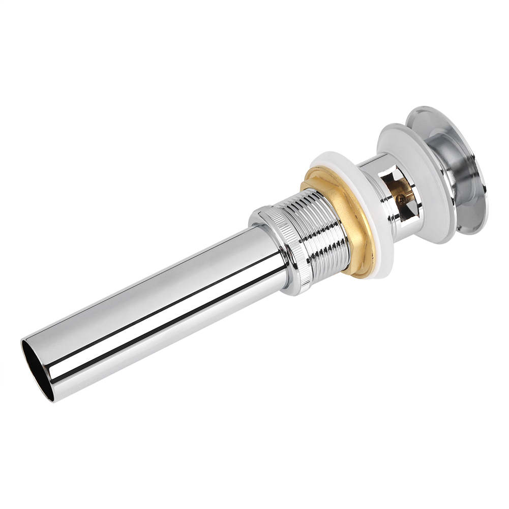 Ablaufgarnitur Aus Massivem Messing Für Waschbecken Und Waschtische, Mit Überlauf, Chrom-finish, Wasserdichte Armatur