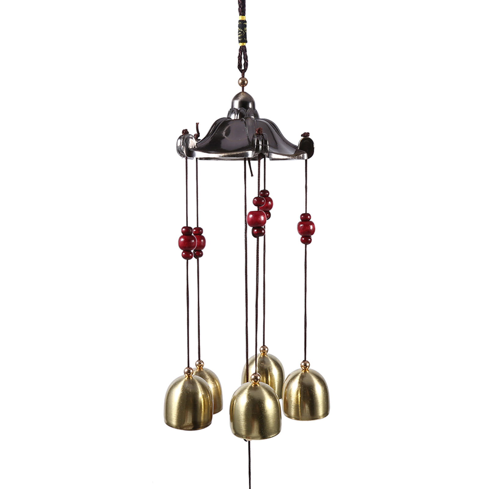 Glücksbringendes Windspiel Aus Metall Für Den Garten, Klassische Hängedekoration Für Pavillons, Goldenes Klangspiel