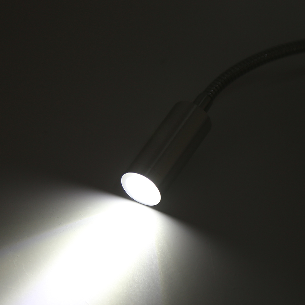 3w Kaltweiße Led-leselampe, Flexibler Schwanenhals, 85-265v, Ideal Für Bett Und Schreibtisch, Praktische Arbeitsbeleuchtung.
