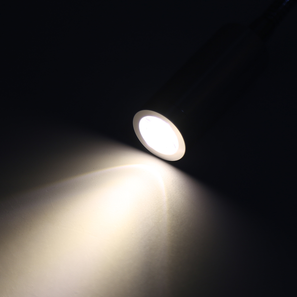1w Warmweiße Led-leselampe, Flexibler Schwanenhals, Nachttischlampe, Betrieb Mit 85-265v, Akzentbeleuchtung Zum Arbeiten Und Lesen, 1 Stück.
