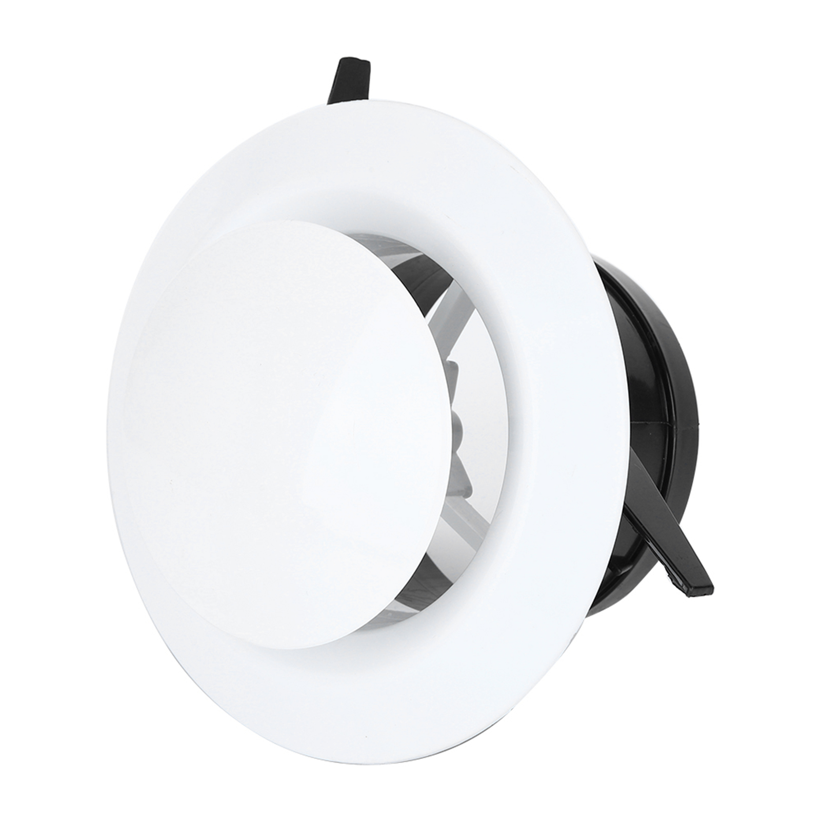 Zuluft- Und Abluftöffnung, Deckendiffusor-anemometer, 100-mm-lüftungskanalabdeckung, Weiße Runde Lüftungsöffnung, Luftauslass, Lüftungsgitter, Lüftungsset.