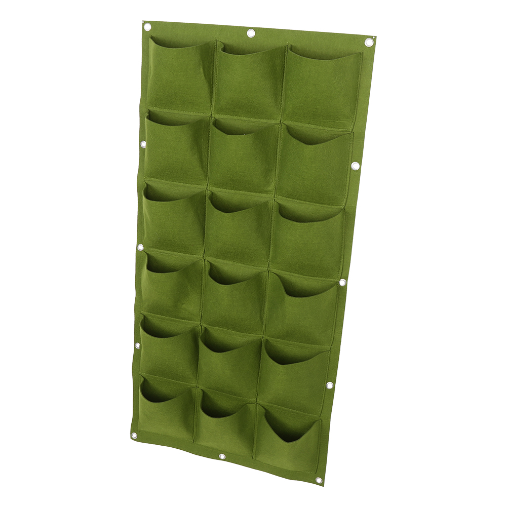 Wandmontierte Pflanztaschen Für Balkon Und Garten, Vertikales Aufhängesystem Für Blumen Und Pflanzen (18 Taschen)