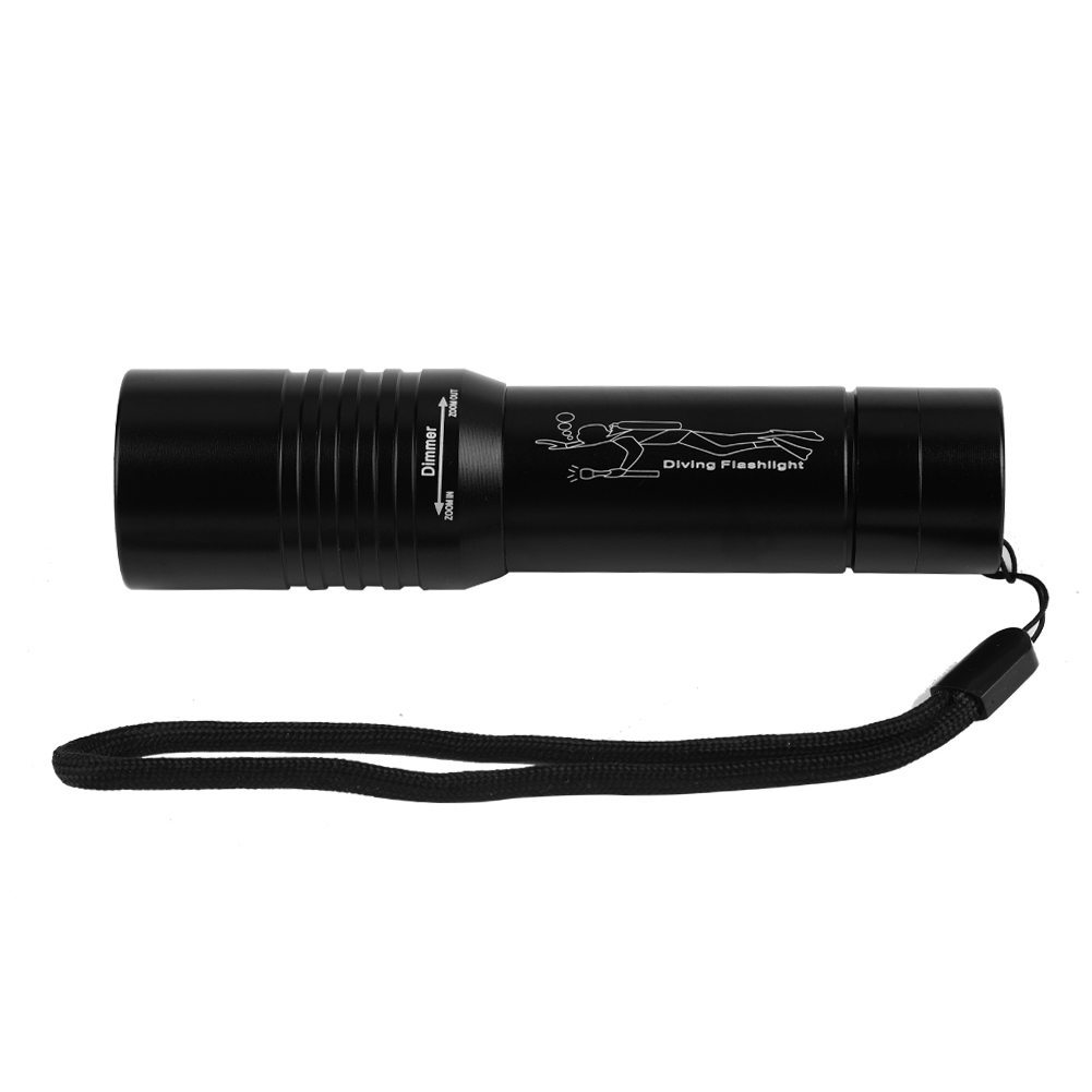 Wasserdichte Led-taucherlampe Mit 1200 Lumen, Manuellem Zoom, Wiederaufladbar, Leistungsstarke Unterwasserbeleuchtung, Tragbare Taucherlampe