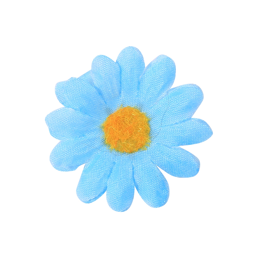 100 Künstliche Gerbera-blüten, 4 Cm, Großhandel, Hochzeitsdeko, Himmelblau (10)