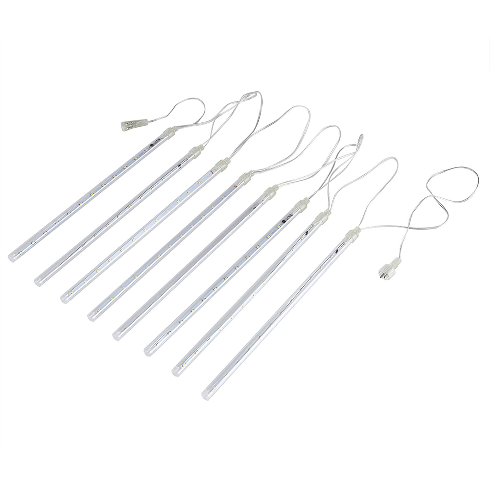Wasserdichte Led-lichterkette Mit Smd2835-leds, 8 Röhren, 30 Cm, Weiß, Für Die Weihnachtsdekoration Im Außenbereich, Eu-stecker, Festliche Beleuchtung Für Partys Und Gärten