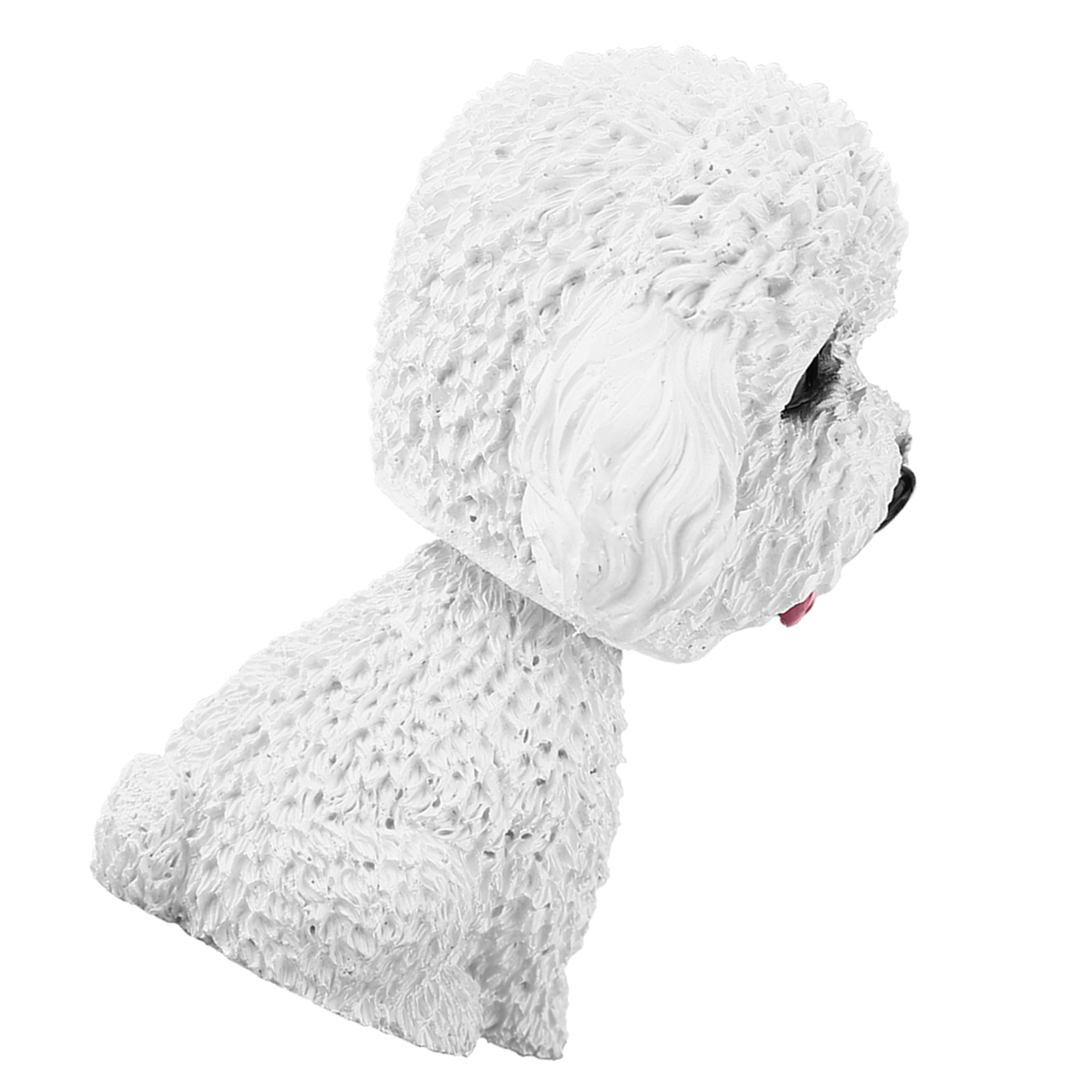 Weiße Wackelkopf-hundefigur, Auto-armaturenbrett-dekoration, Wackeliges Animiertes Spielzeug, Auto-ornament, Fahrzeuginnenausstattung