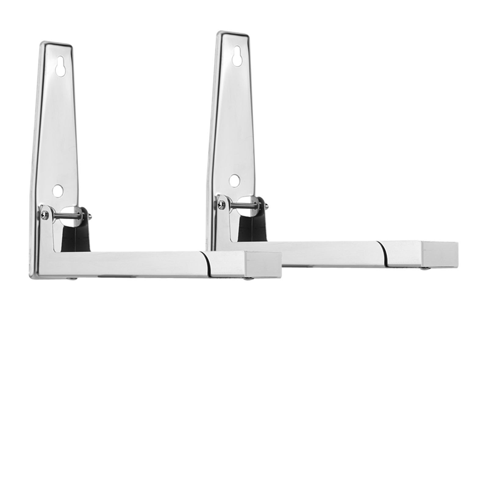 Klappbare Wandhalterung Aus Edelstahl Für Mikrowelle, Robustes, Ausziehbares Regal, 2er-set, Stabile Wandmontage, Küchenaufbewahrung