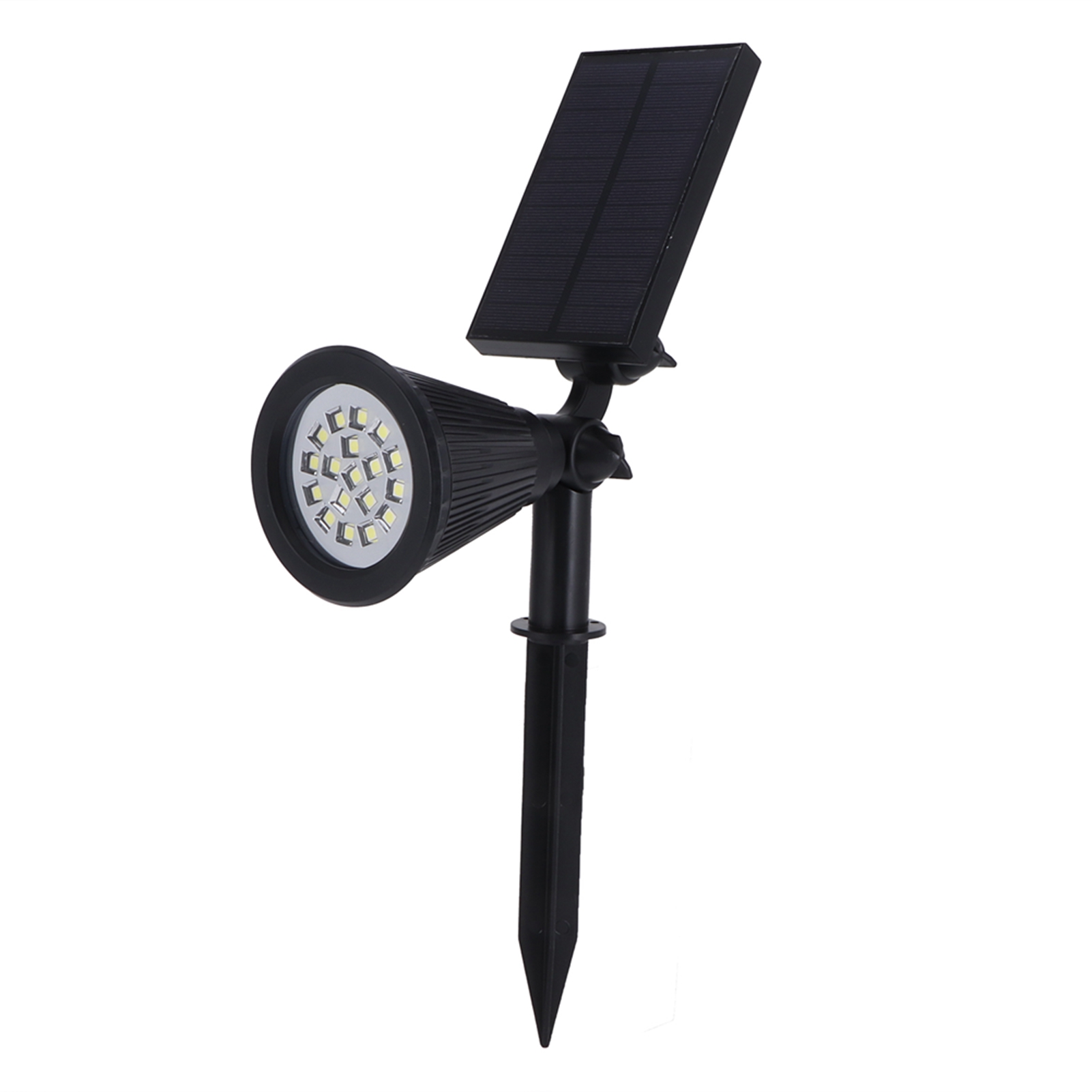 Solarbetriebene Led-gartenleuchten, Strahler Mit 18 Leds, Weißes Licht, Für Rasen-, Park- Und Gartenbeleuchtung, Inklusive Erdspieß