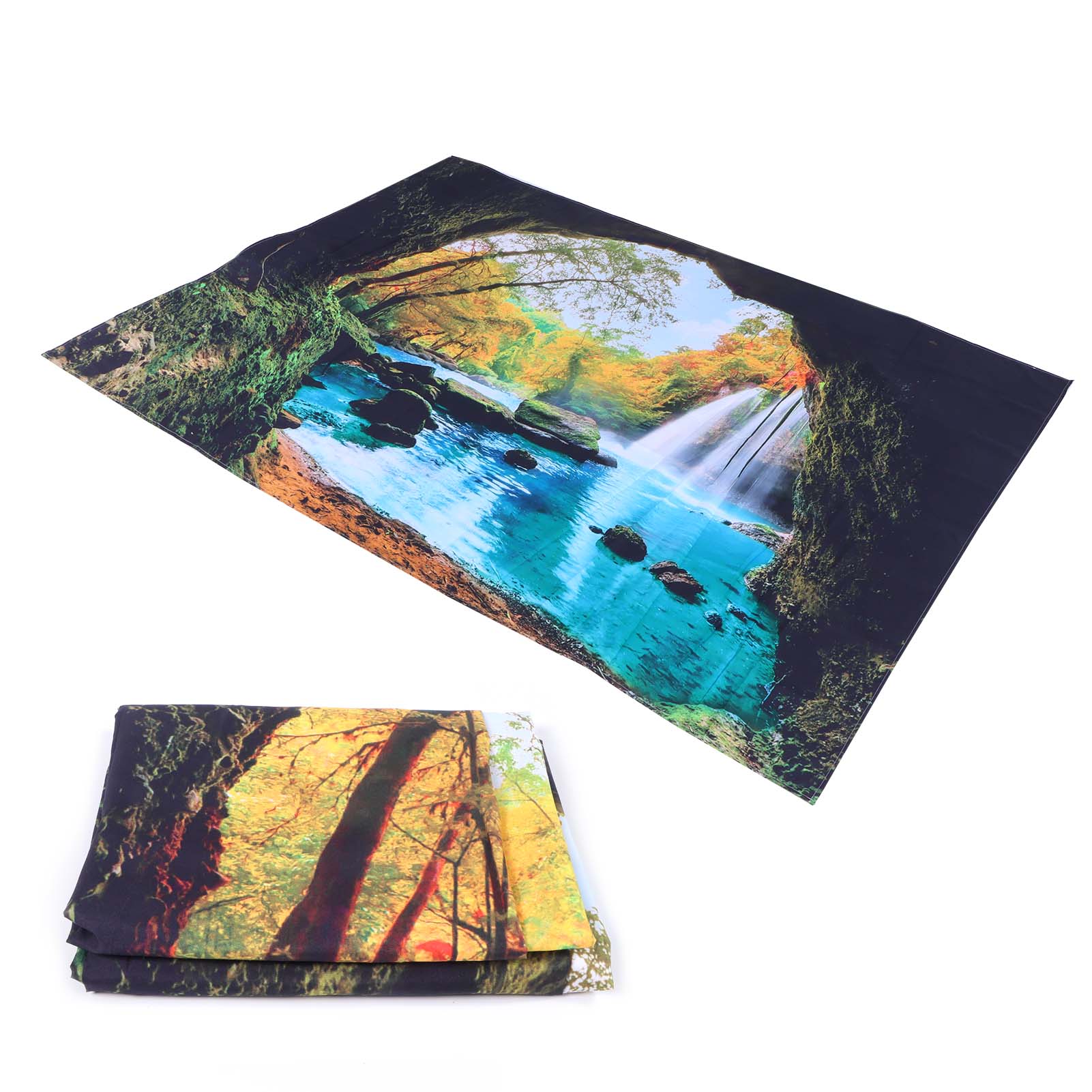 Wandbehang Mit Fluss- Und Höhlenlandschaft, Schlafzimmerdekoration, Wandverkleidung 230x180cm
