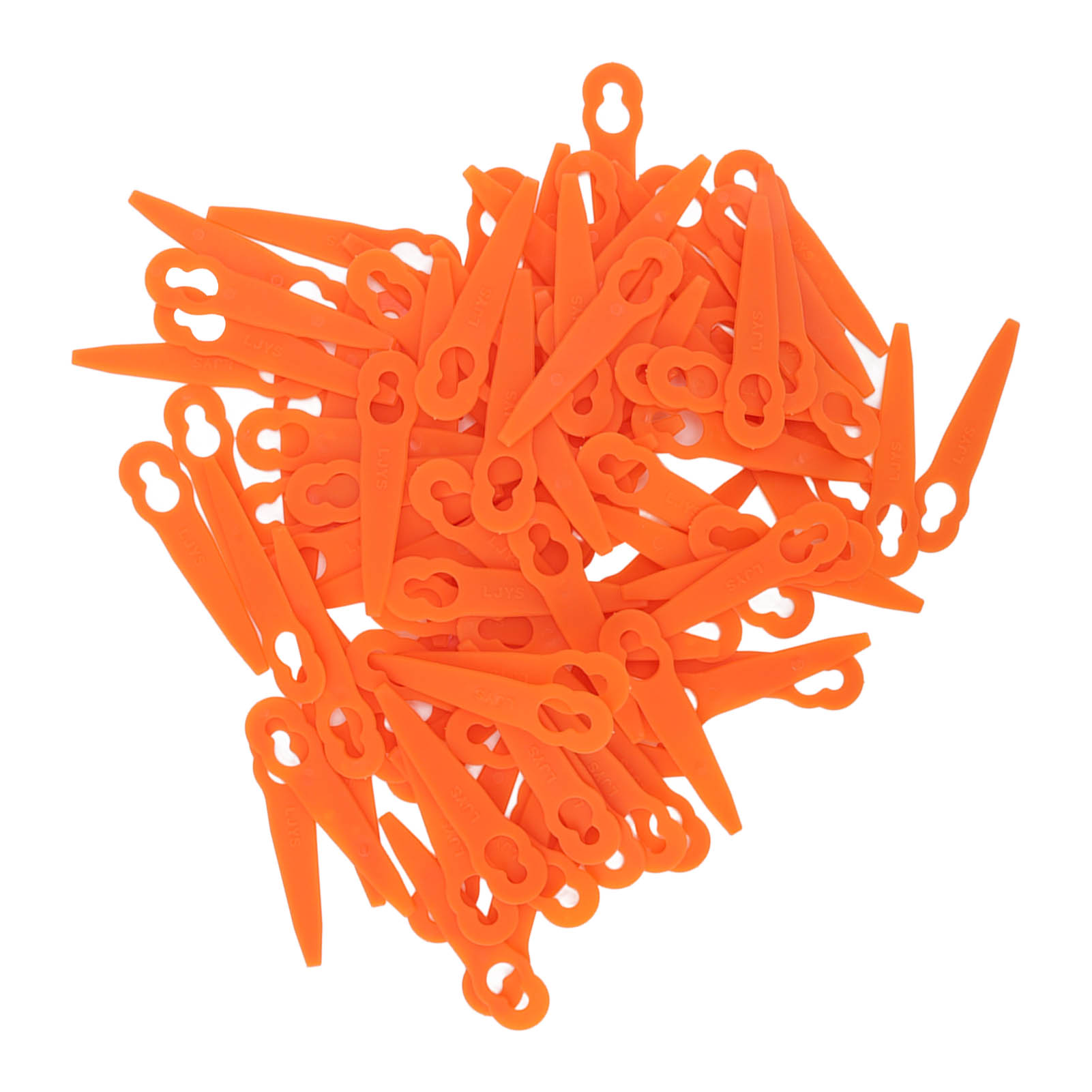100 Stück Kunststoffmesser Für Rasentrimmer, Orange, Passend Für Stihl Polycut 2-2 Und 3-2 Rasenmäher.
