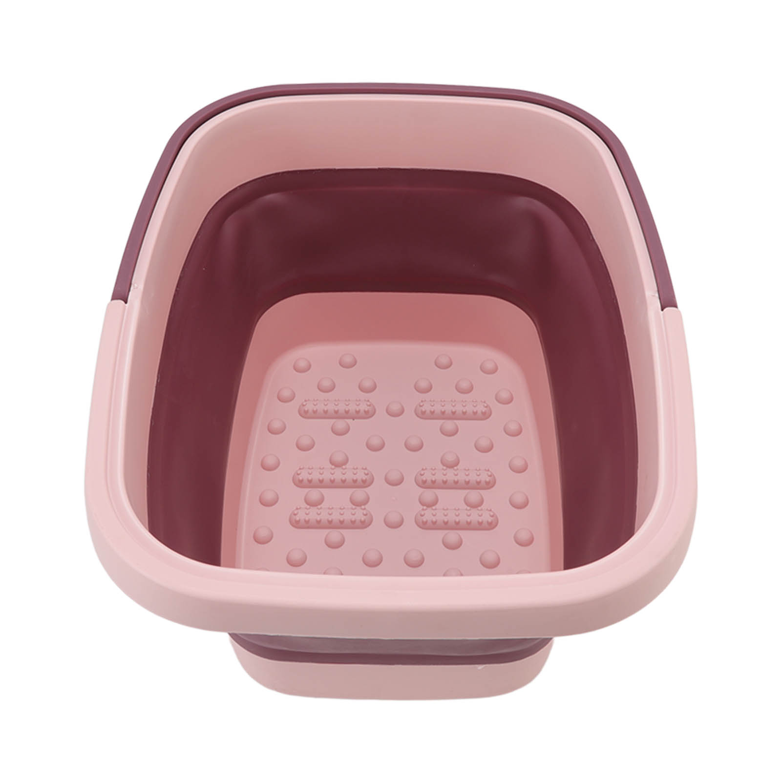 Faltbare Fußwanne, Tragbar, Silikon, Fußmassage-badewanne, Eimer, Haushalts-fußbadewanne, Rosa