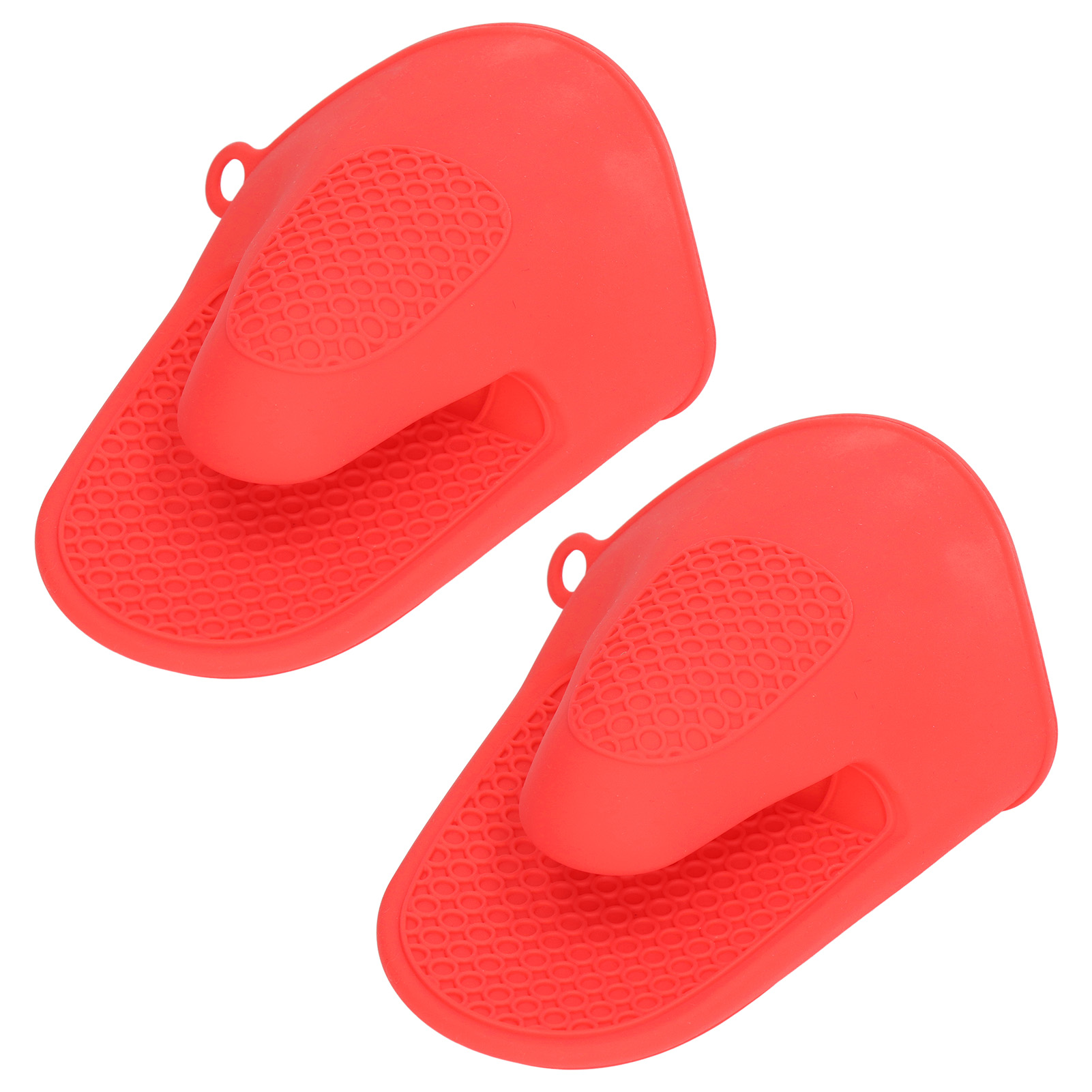 2 Stück Mini-ofenhandschuhe Aus Silikon, Verdickt, Hitzebeständig, Zum Schutz Vor Verbrennungen, Rot