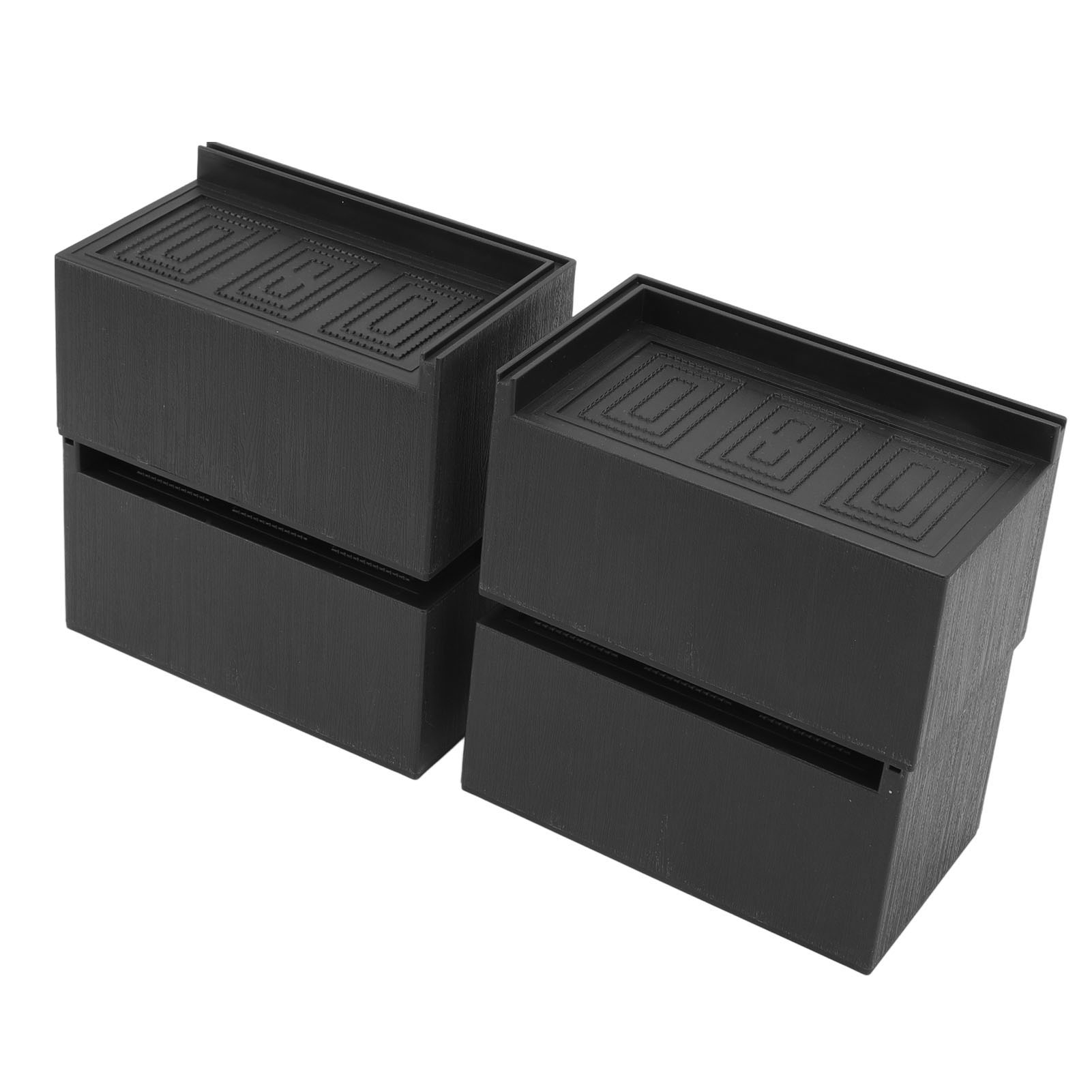 4er-pack Möbelfüße, Schwarz, Vergrößert, Rechteckig, 7,6 Cm (3 Zoll) Breit, Aus Gummi, Für Zuhause