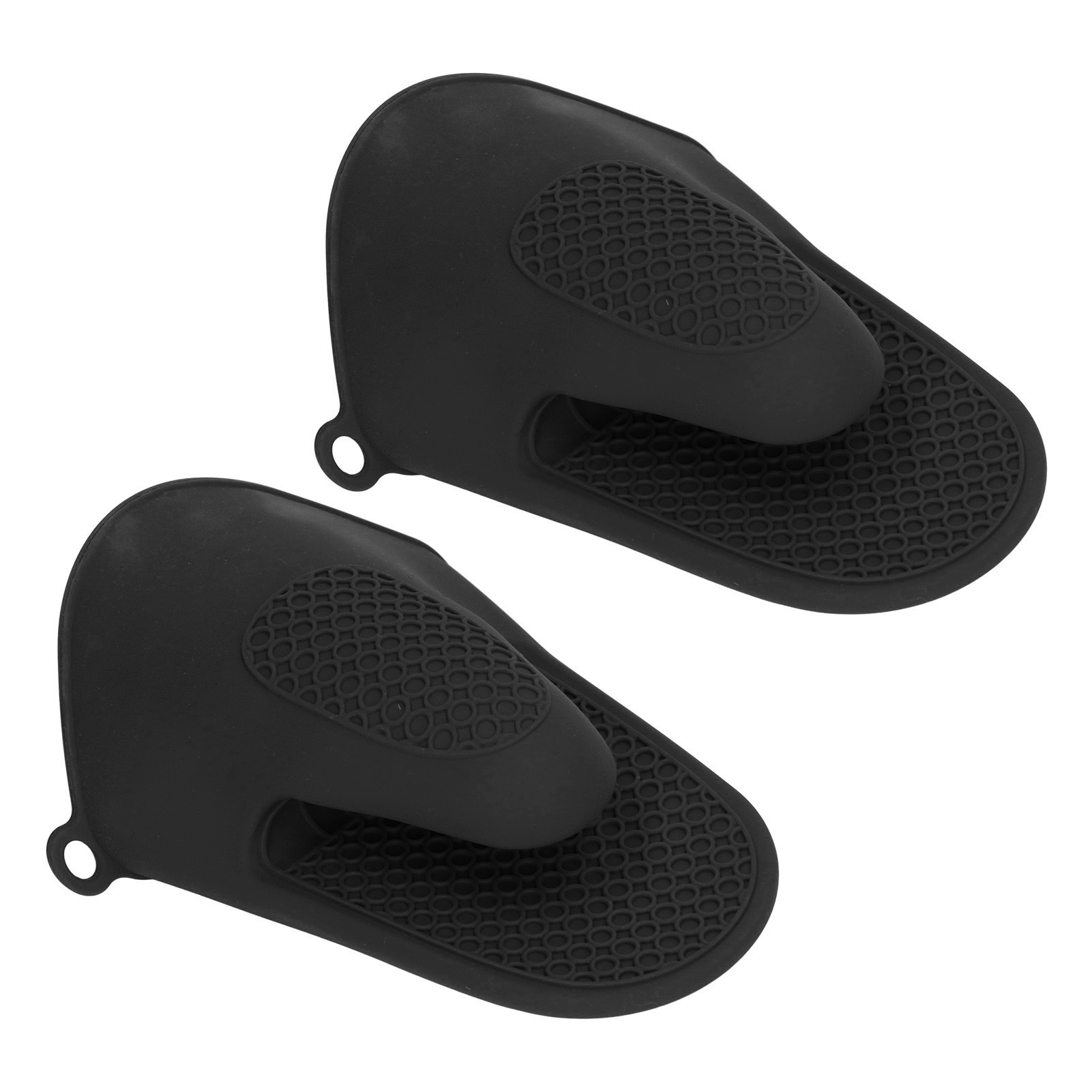 2 Stück Mini-ofenhandschuhe Aus Silikon, Verdickt, Hitzebeständig, Zum Schutz Vor Verbrennungen, Schwarz